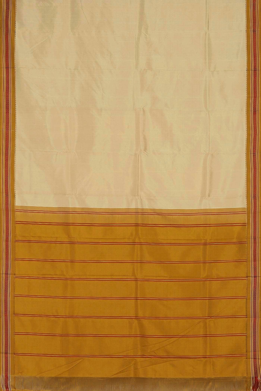 Cream Kanchipuram Silk Saree