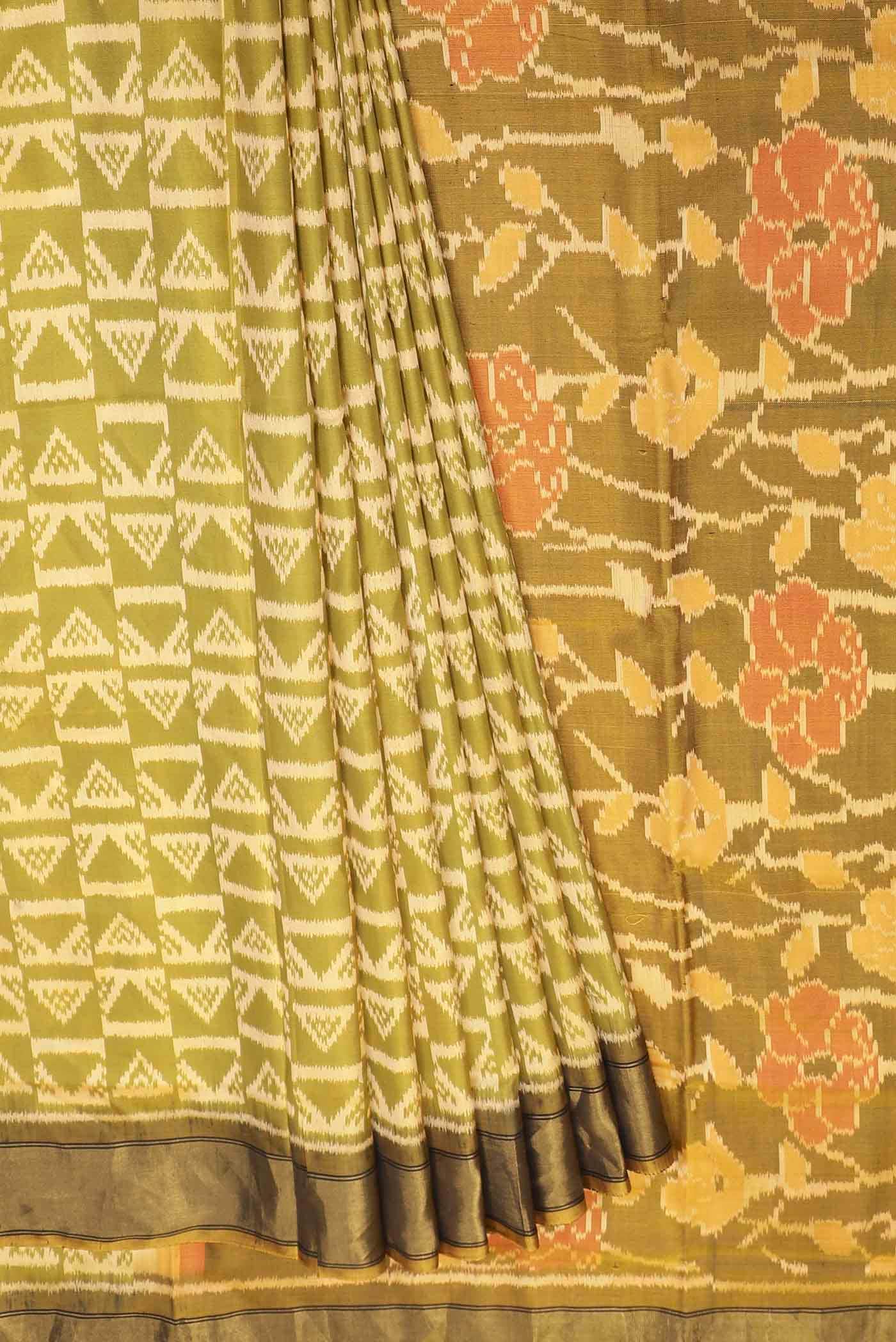 Yellow Paithani Silk Saree