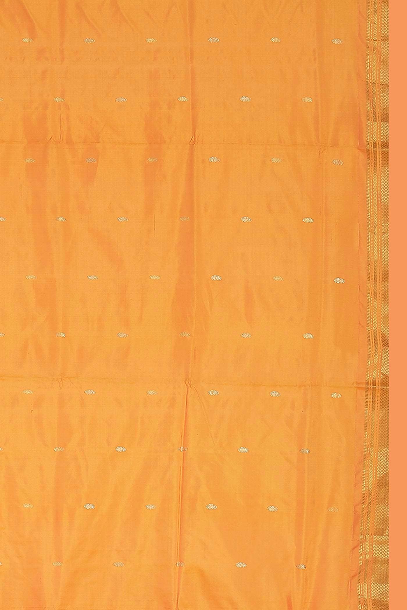 Orange Paithani Silk Saree