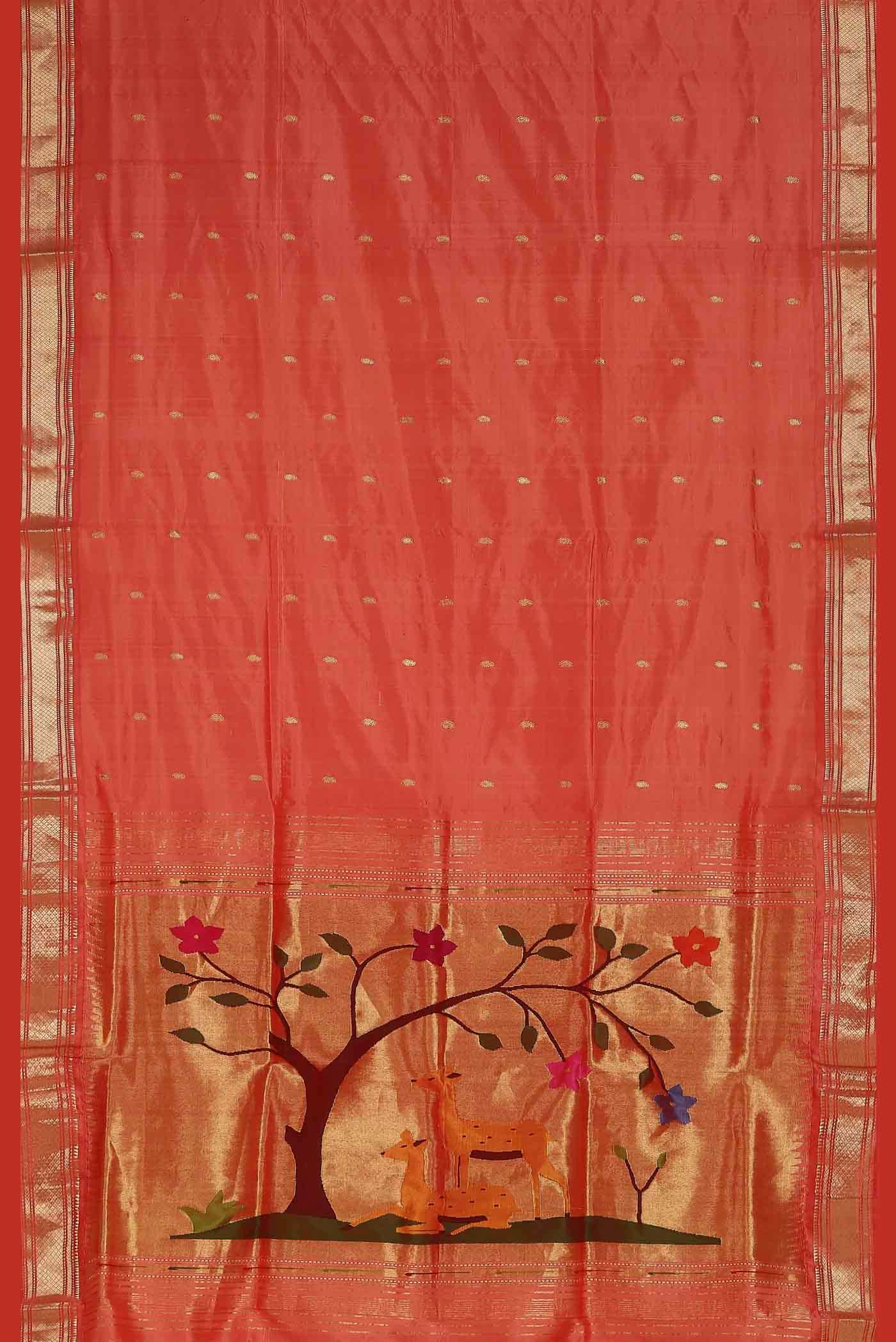 Pink Paithani Silk Saree