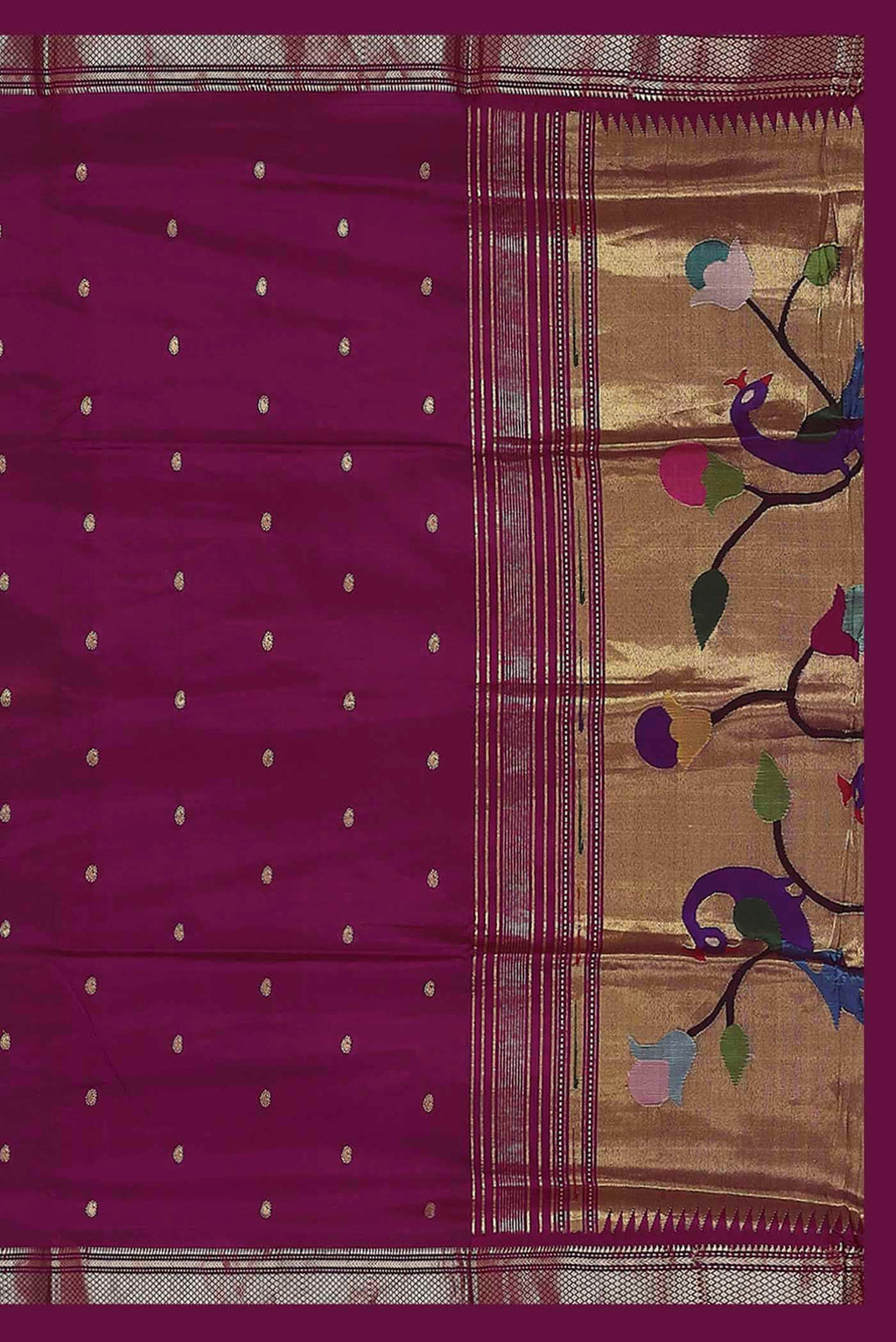 Purple Paithani Silk Saree