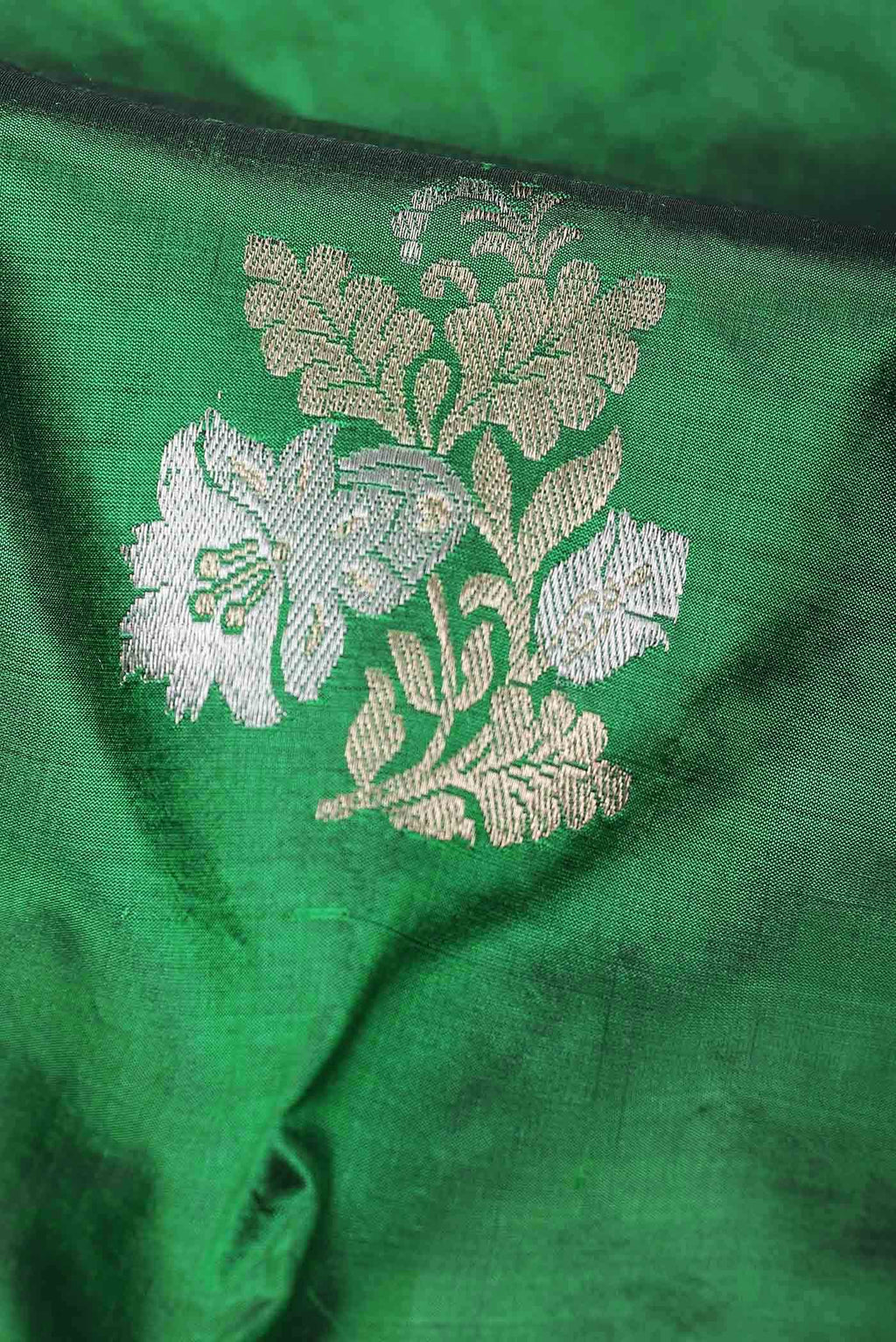 Green Banarasi Katan Silk Saree