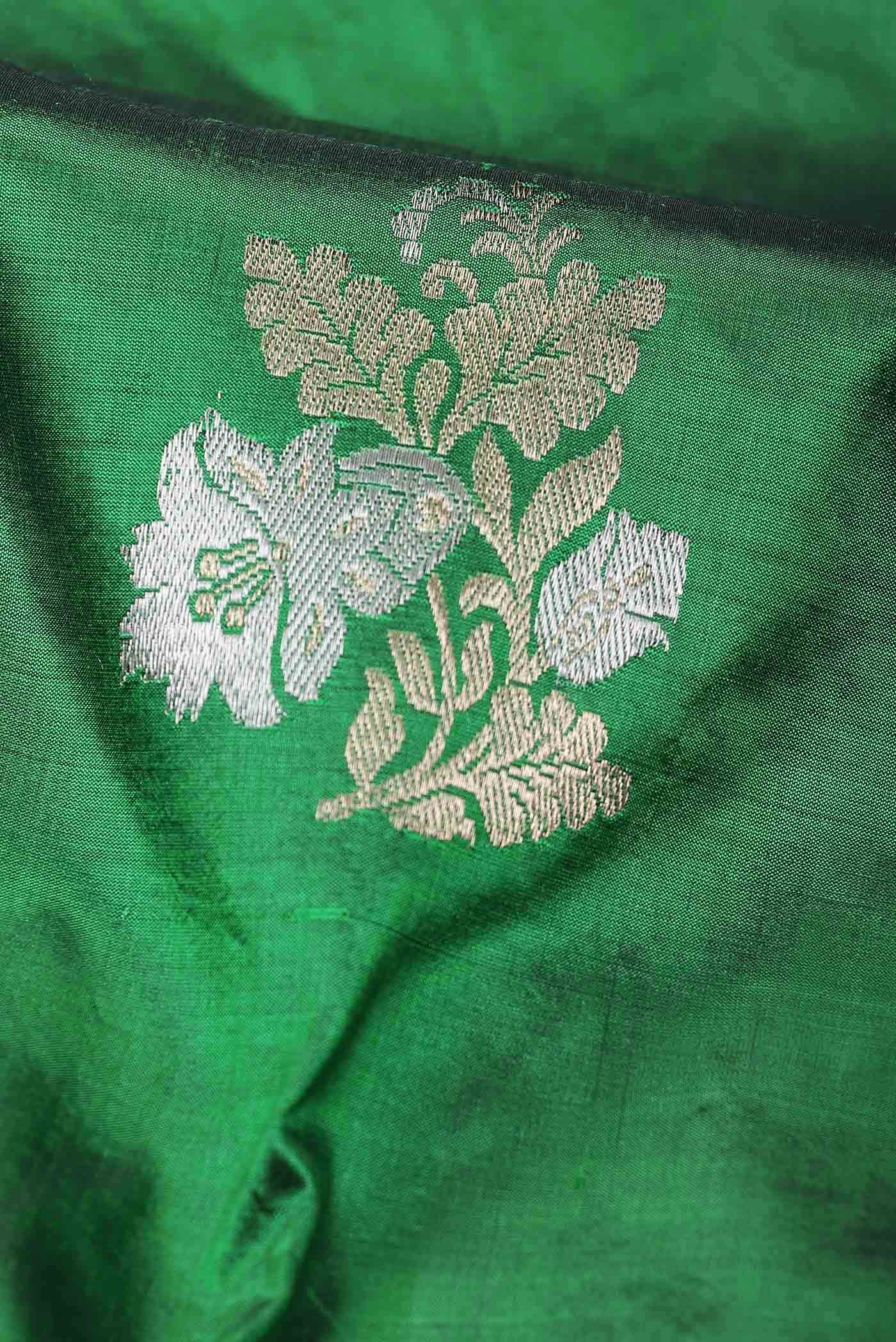 Green Banarasi Katan Silk Saree