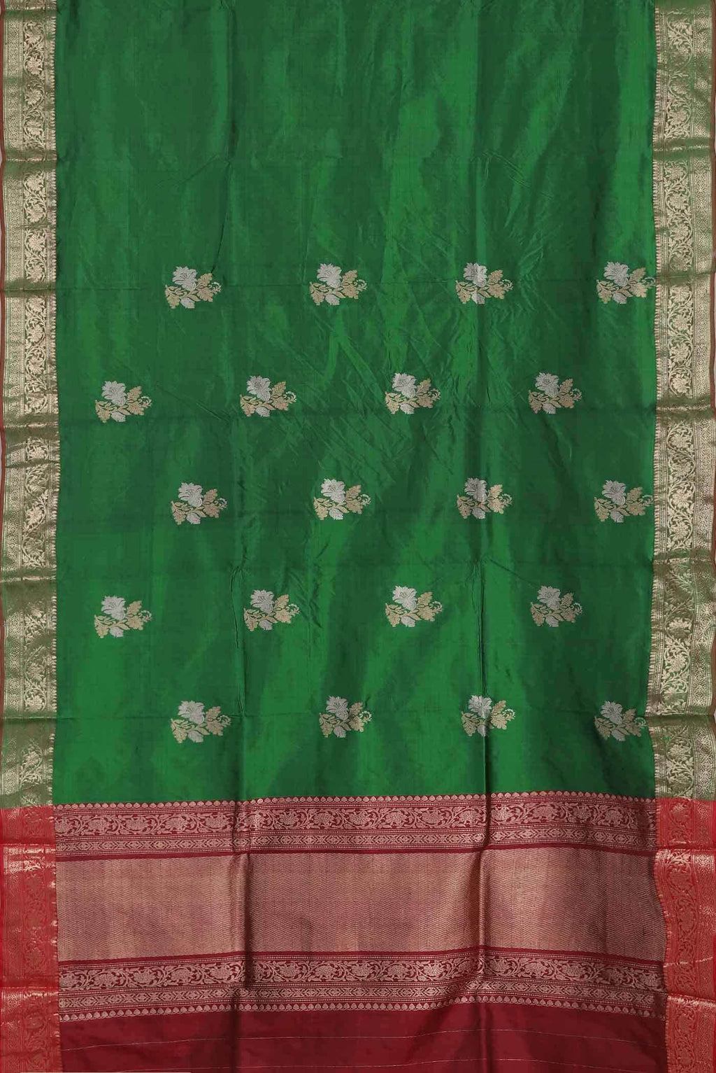 Green Banarasi Katan Silk Saree