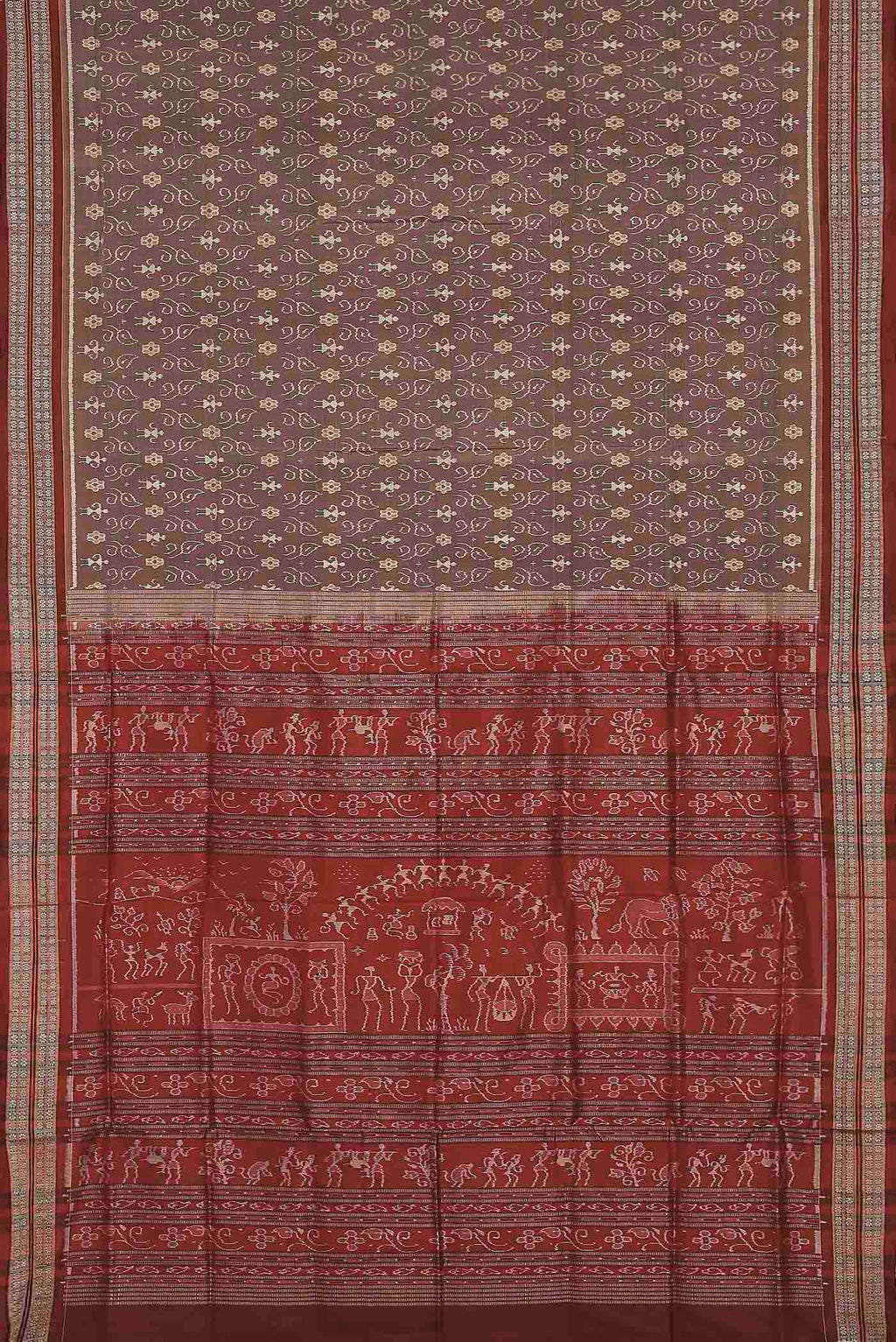 Mauve Orissa Silk Saree