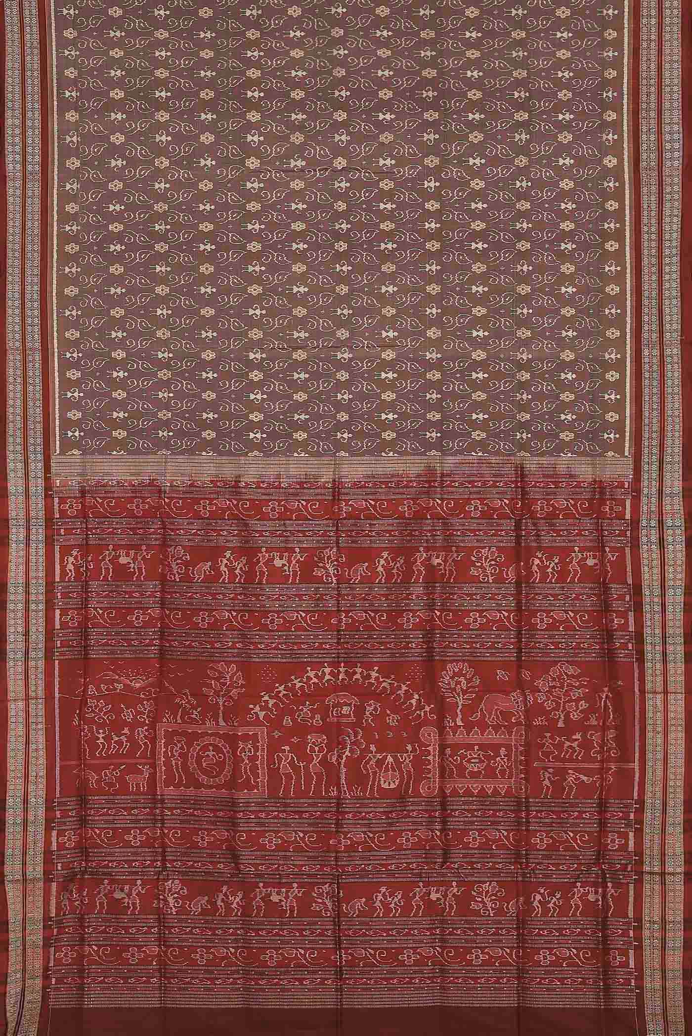 Mauve Orissa Silk Saree