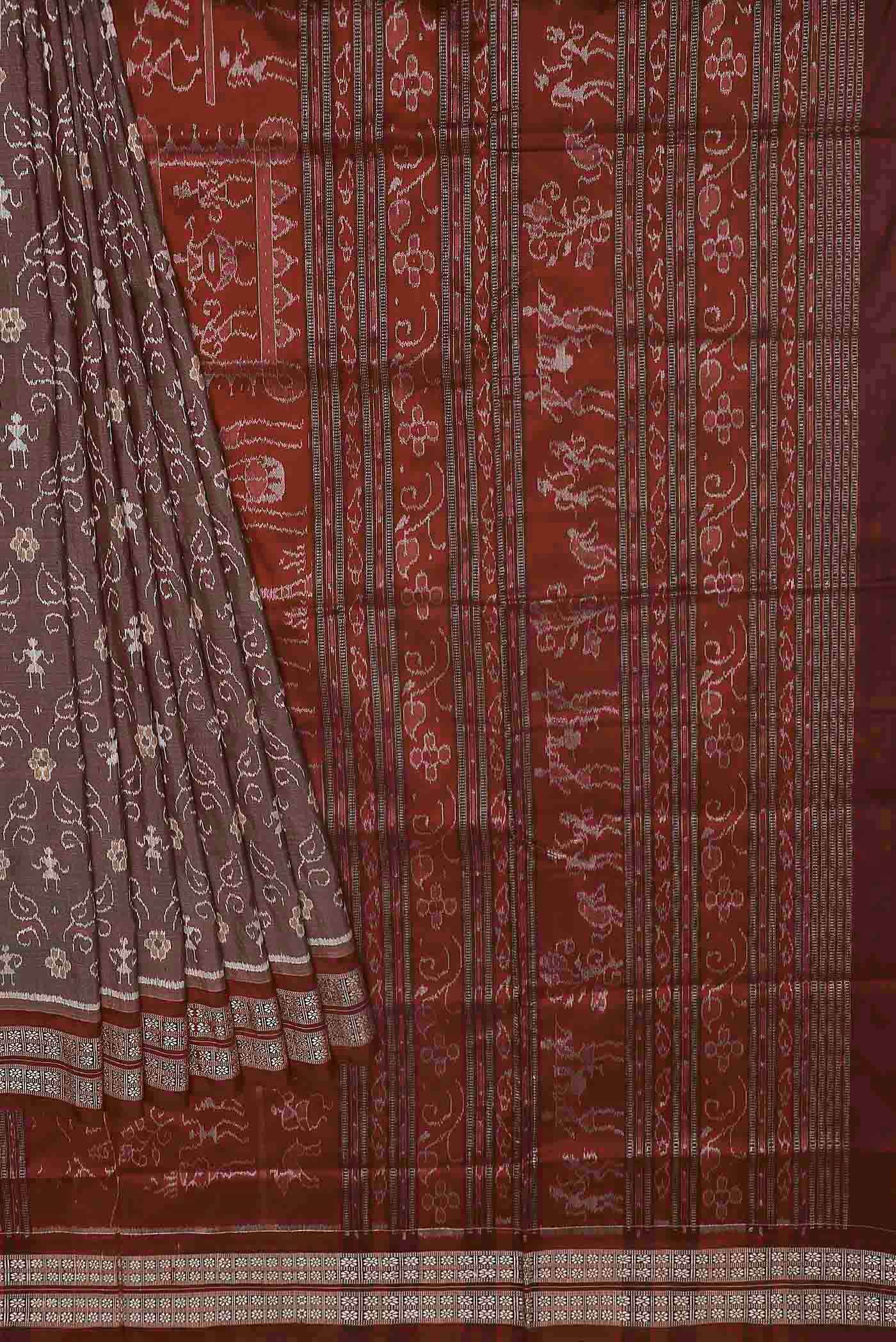 Mauve Orissa Silk Saree