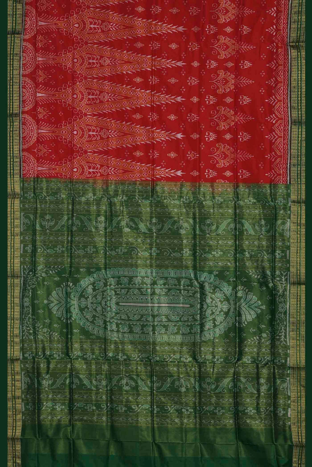 Red Orissa Silk Saree