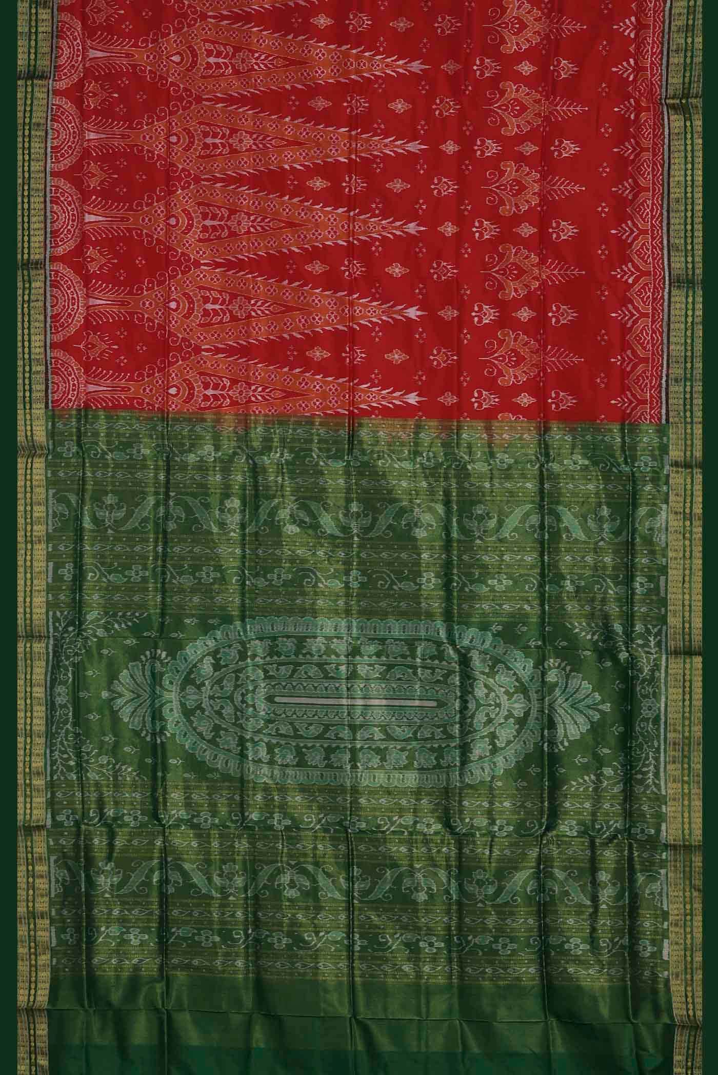 Red Orissa Silk Saree
