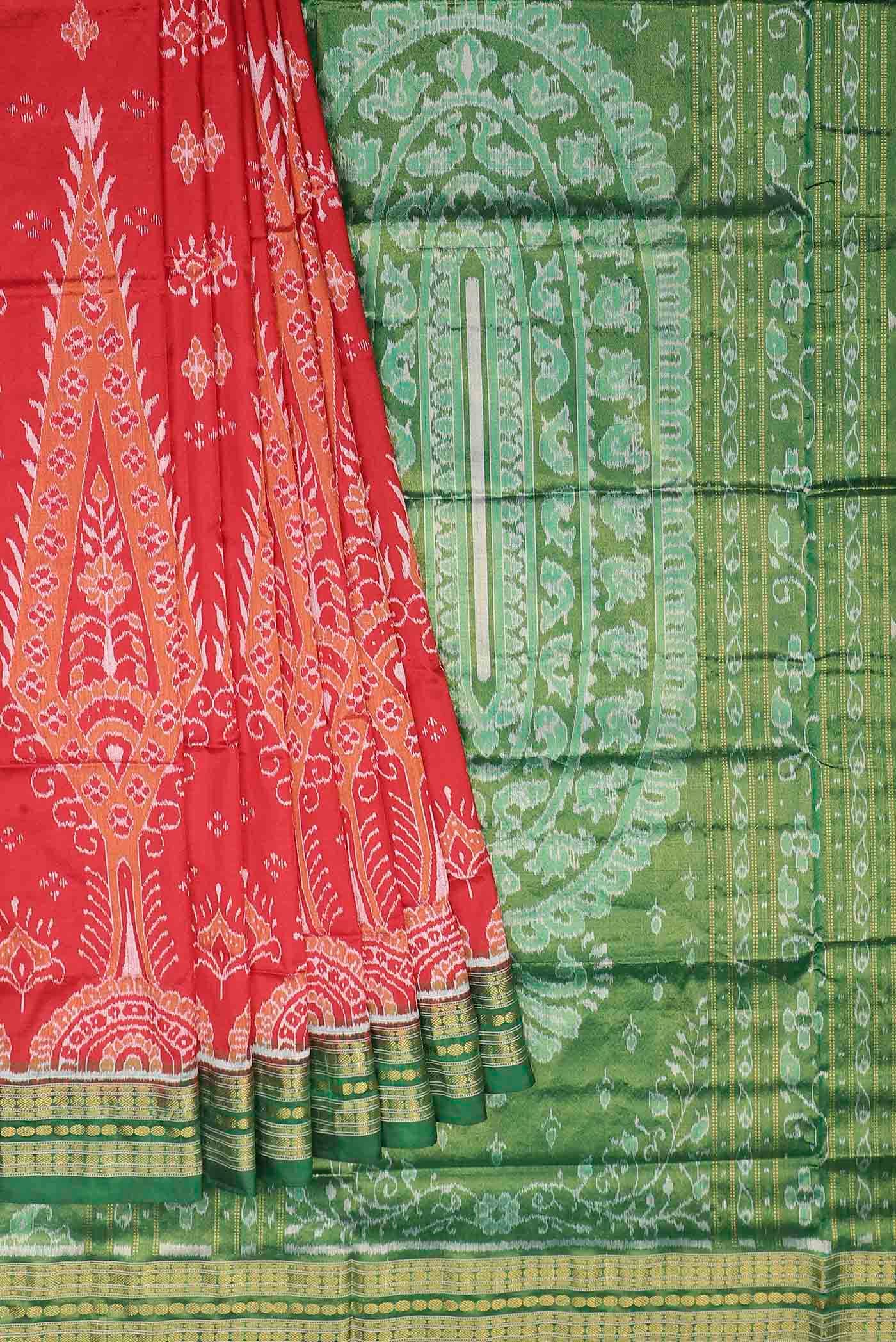 Red Orissa Silk Saree