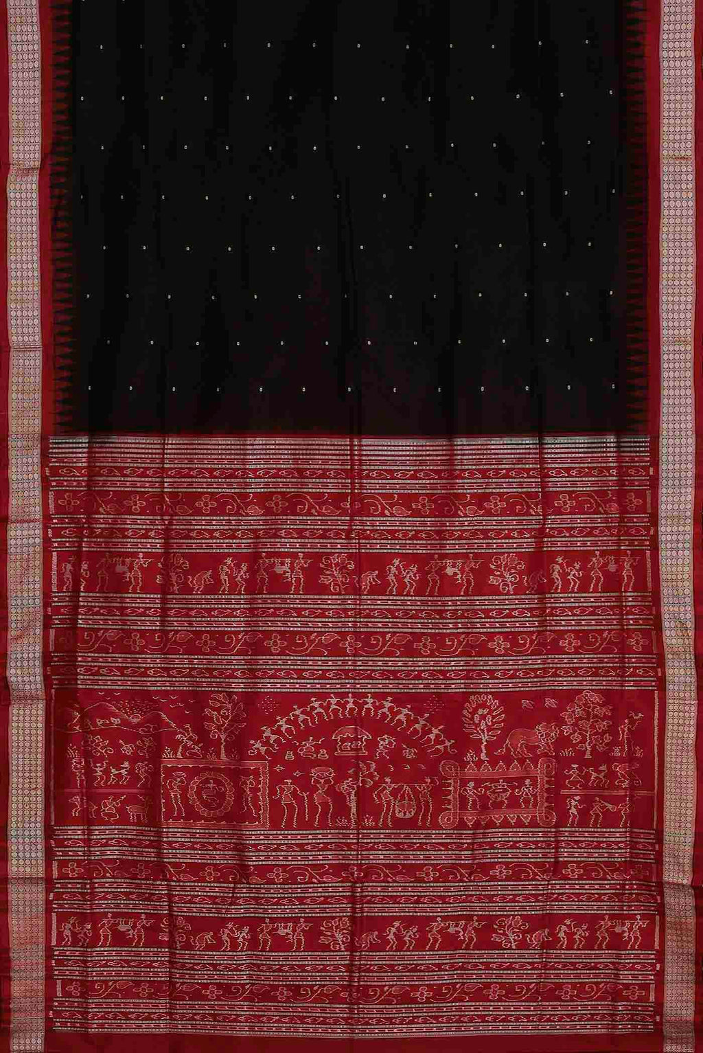 Black Orissa Silk Saree