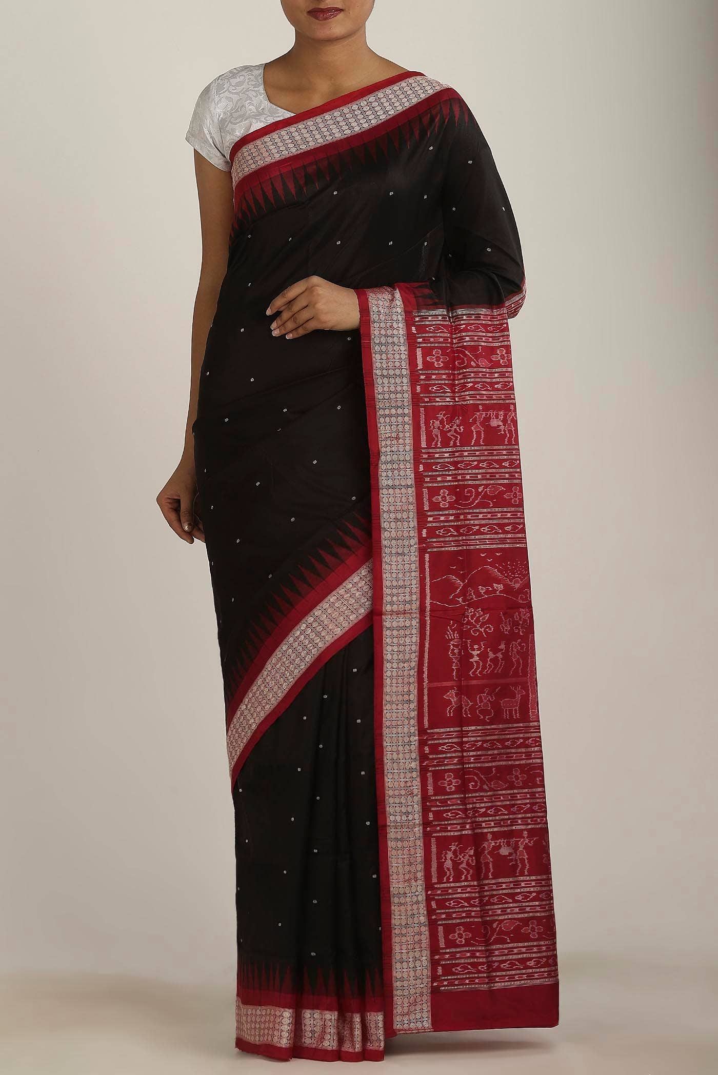 Black Orissa Silk Saree