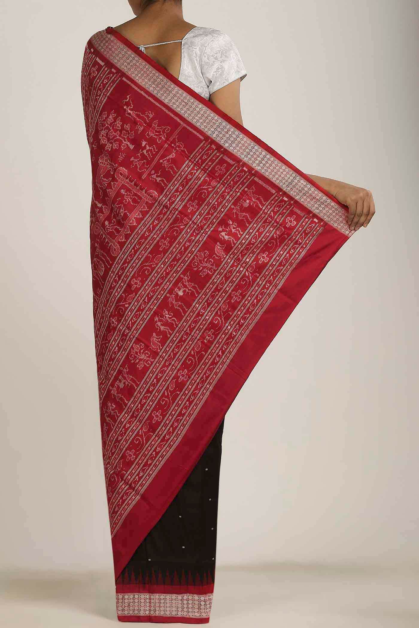 Black Orissa Silk Saree