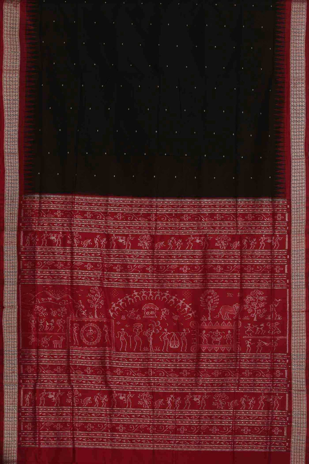 Black Orissa Silk Saree