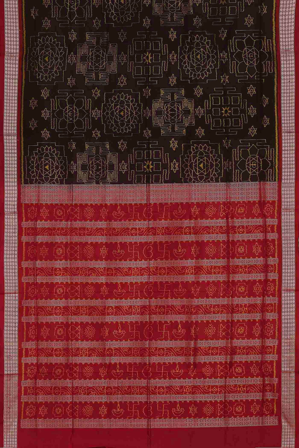 Brown Orissa Silk Saree
