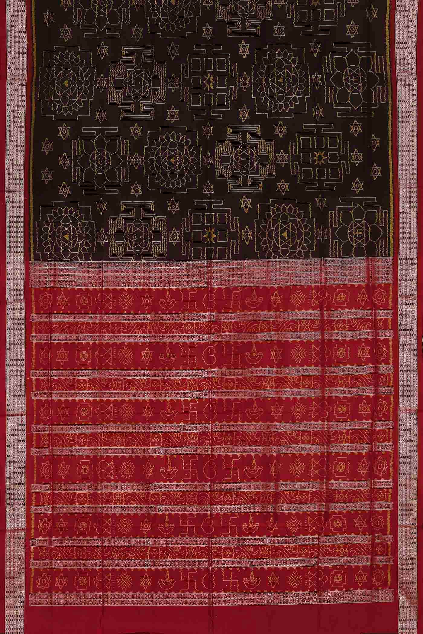 Brown Orissa Silk Saree