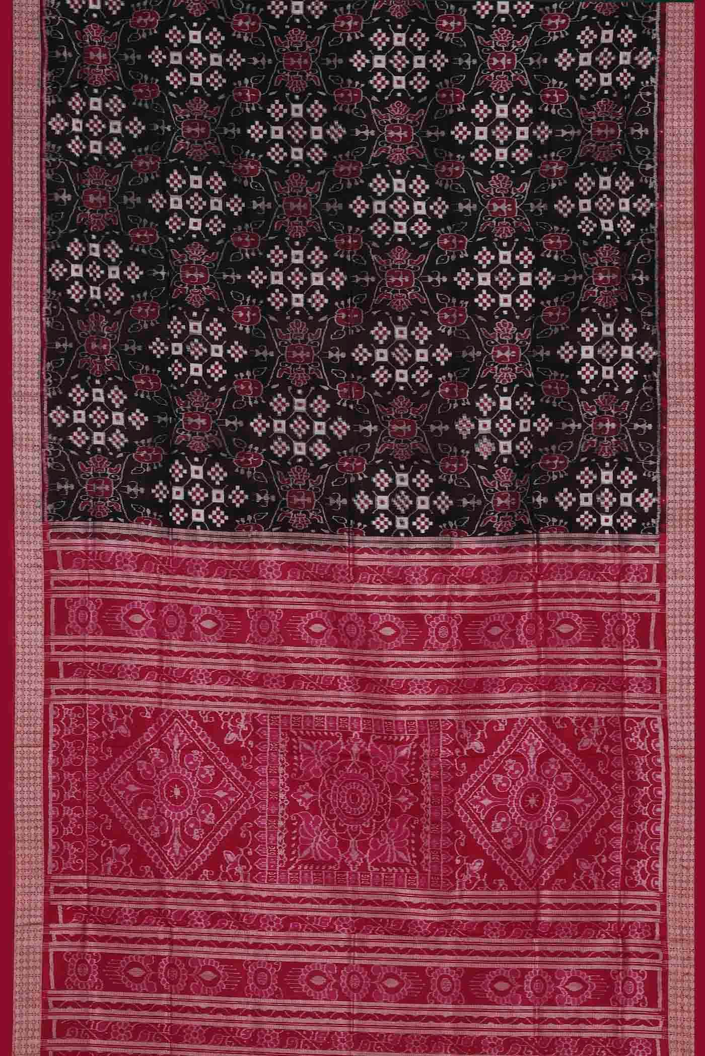 Black Orissa Silk Saree