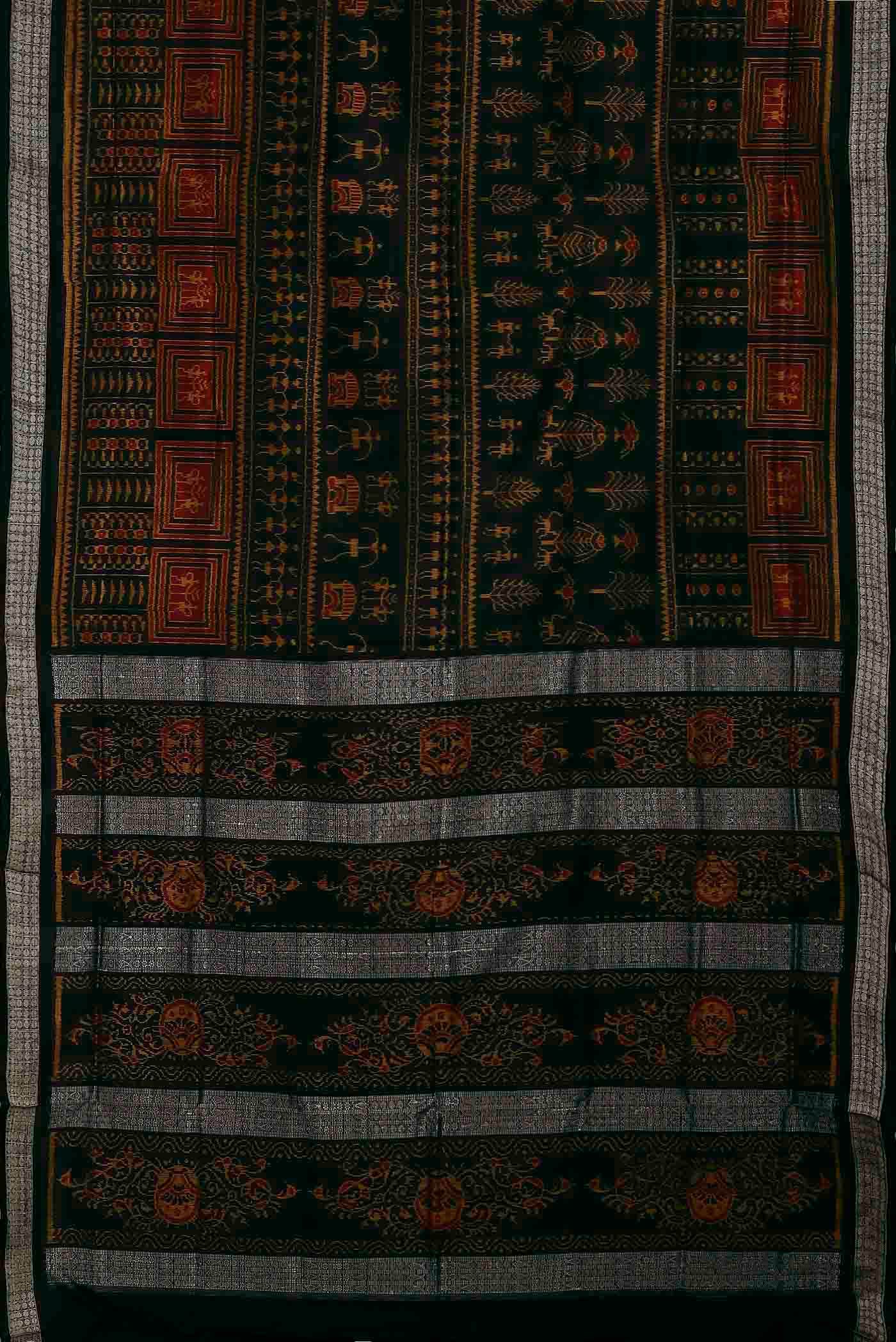 Black Orissa Silk Saree