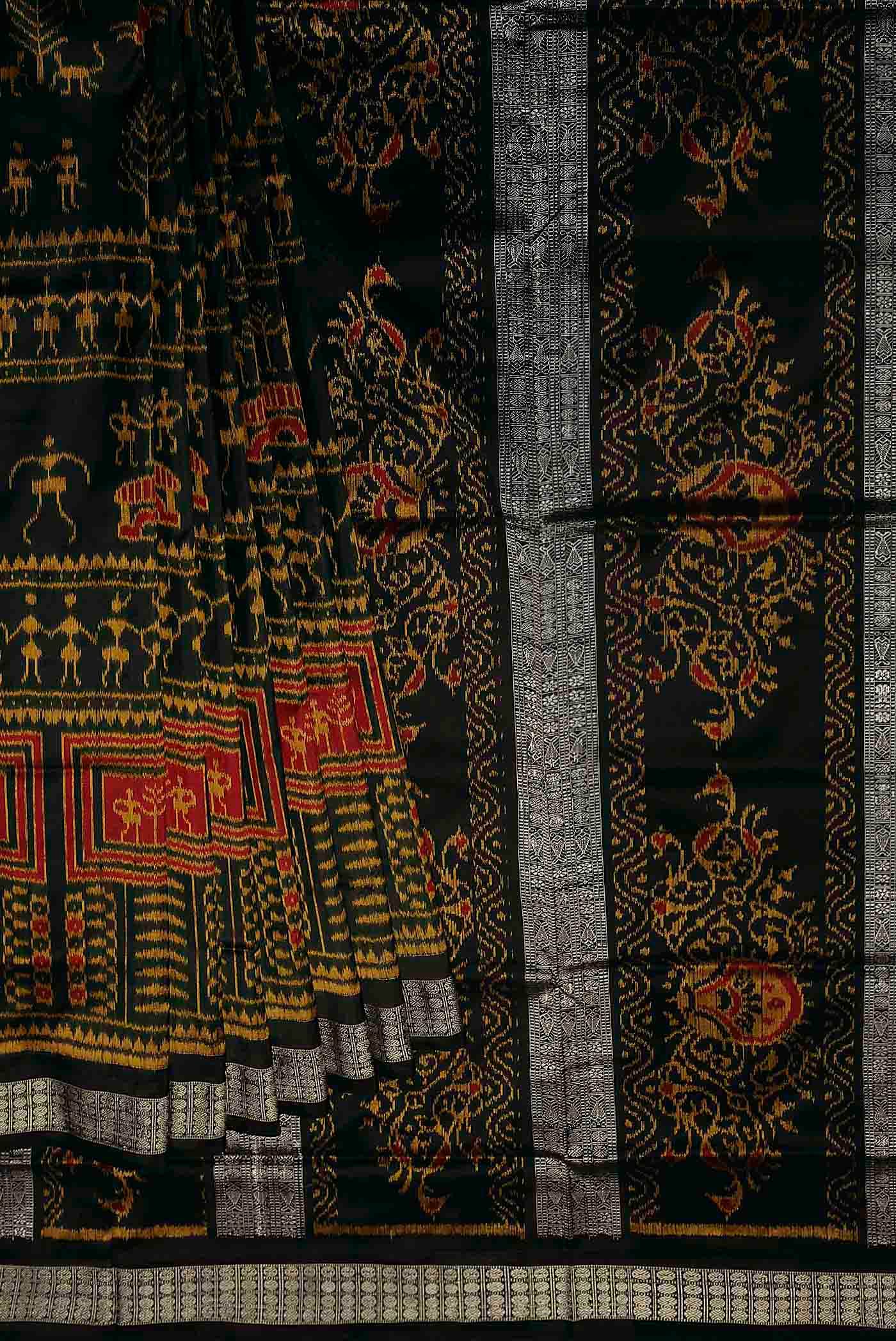 Black Orissa Silk Saree