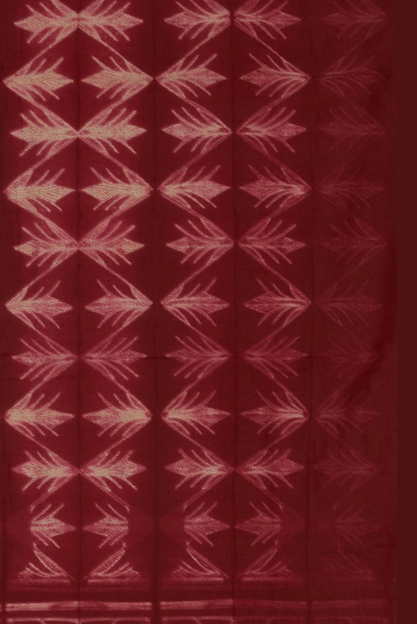 Maroon Tussar Silk Saree