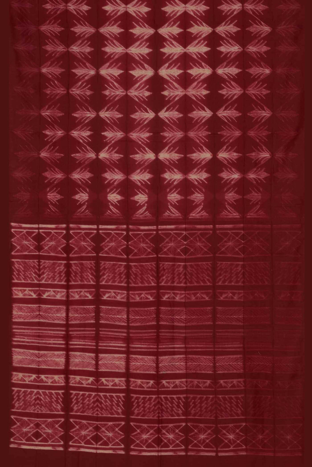 Maroon Tussar Silk Saree
