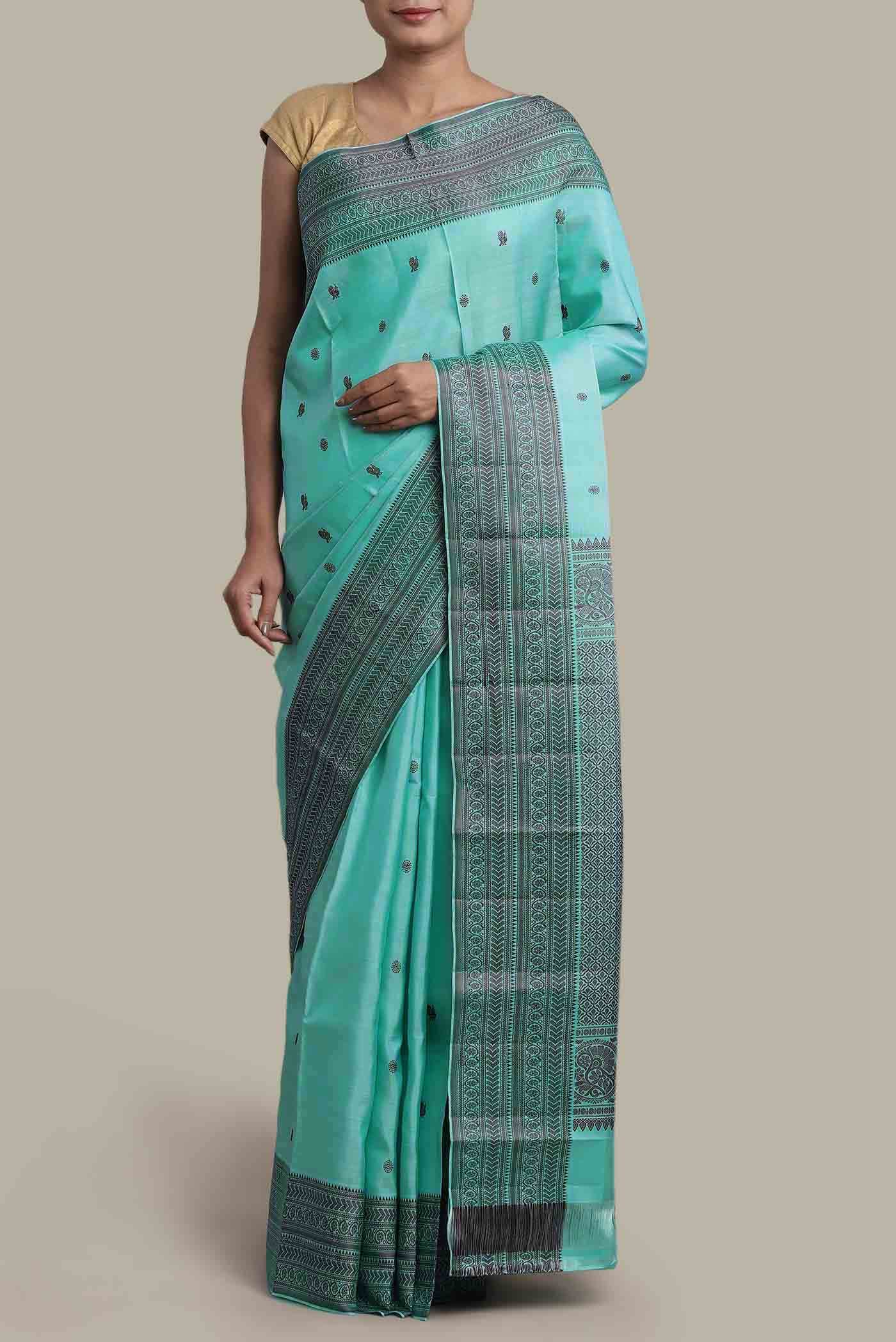 Blue Kanchipuram Silk Saree