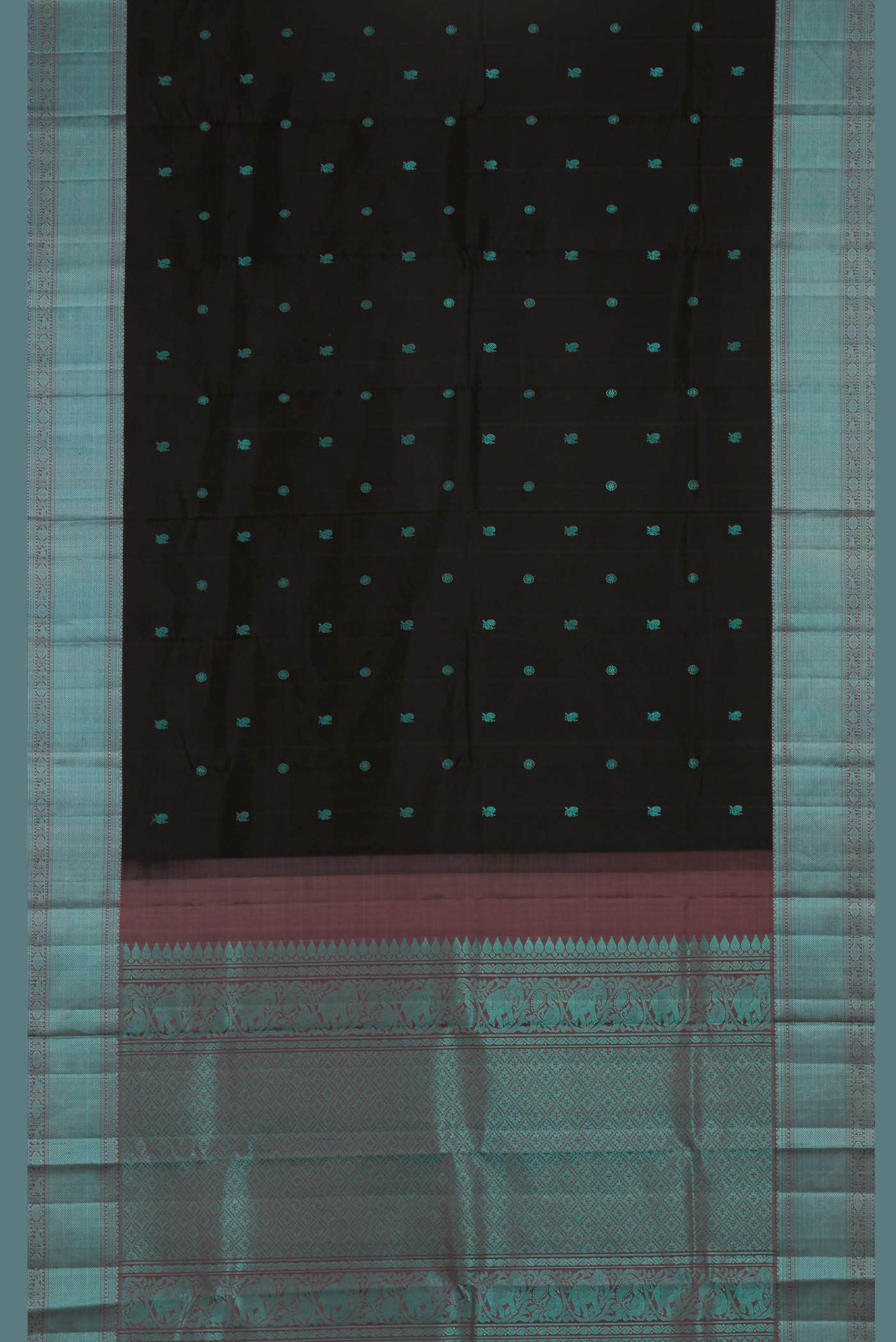 Black Kanchipuram Silk Saree