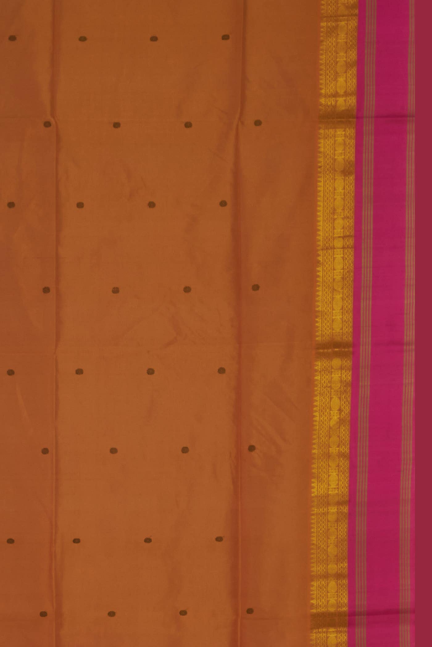 Orange Coimbatore Silk Cotton Saree