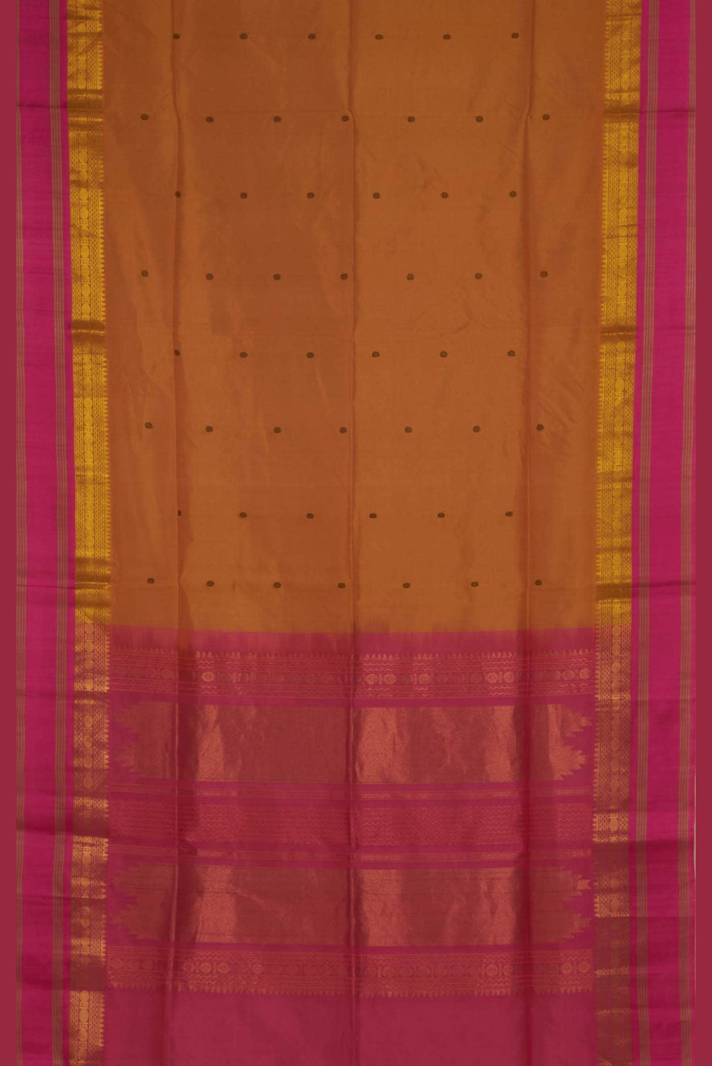Orange Coimbatore Silk Cotton Saree