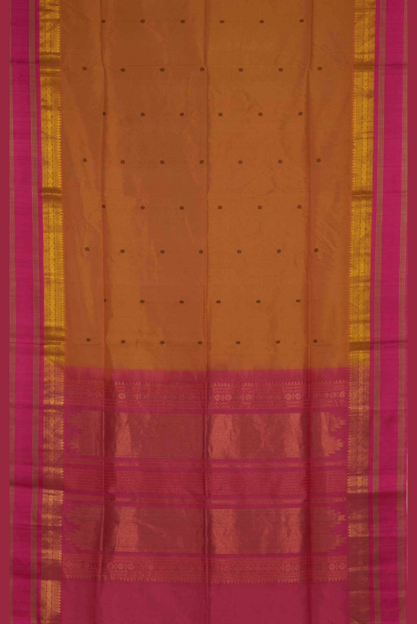 Orange Coimbatore Silk Cotton Saree