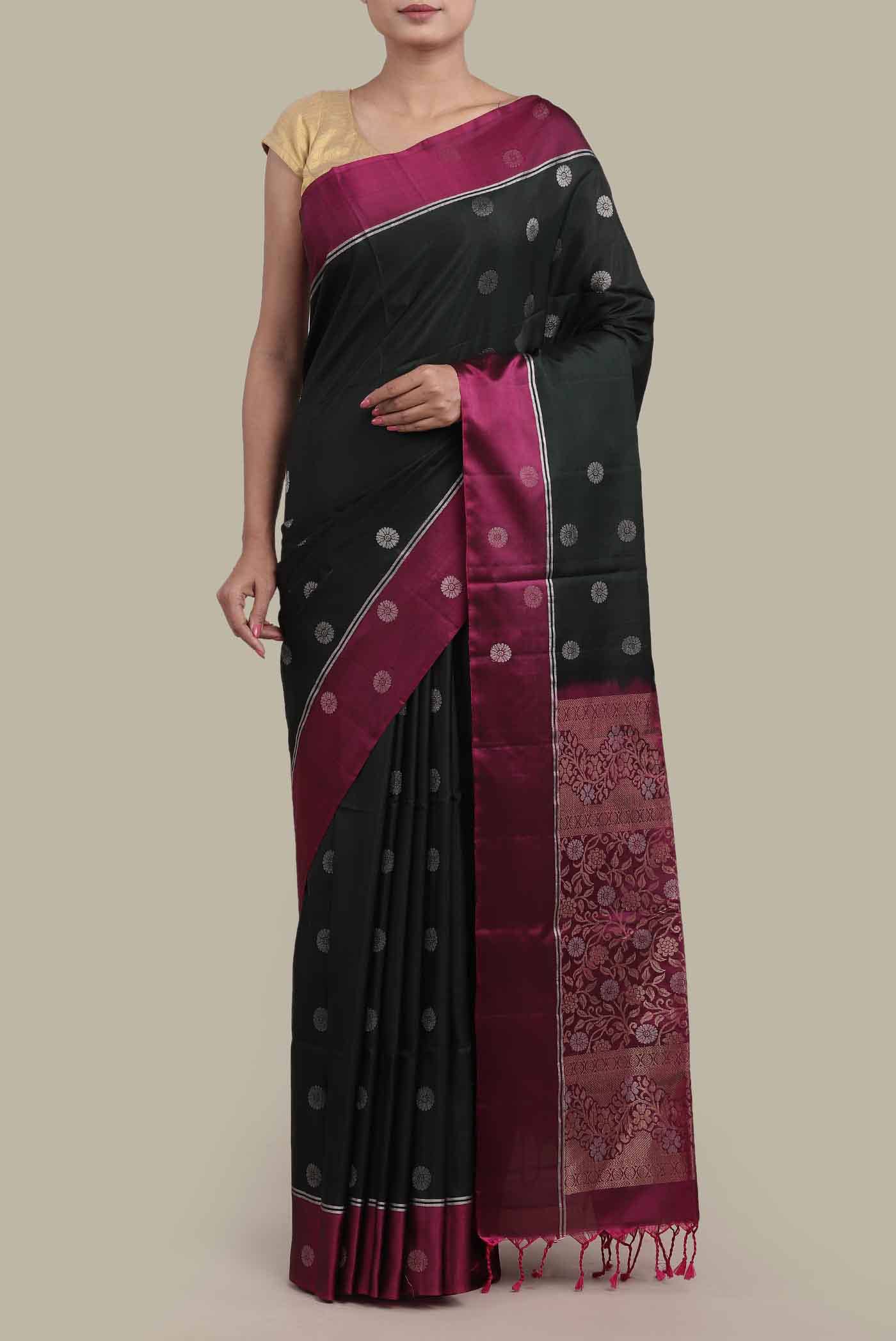 Black Soft Silk Saree