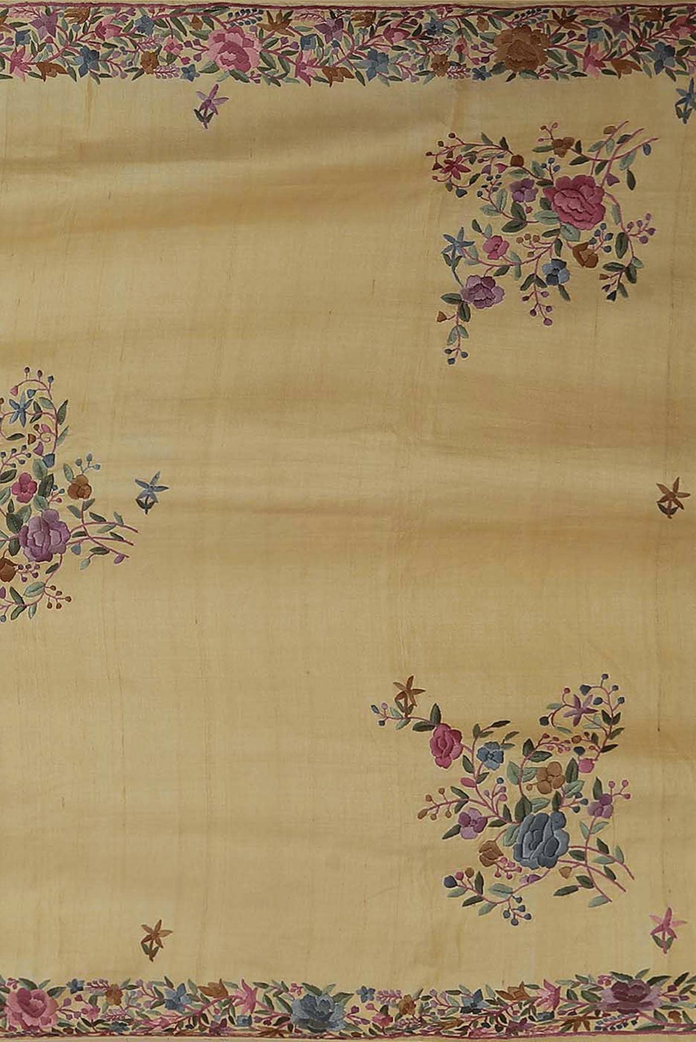 Beige Bhagalpuri Tussar Silk Saree