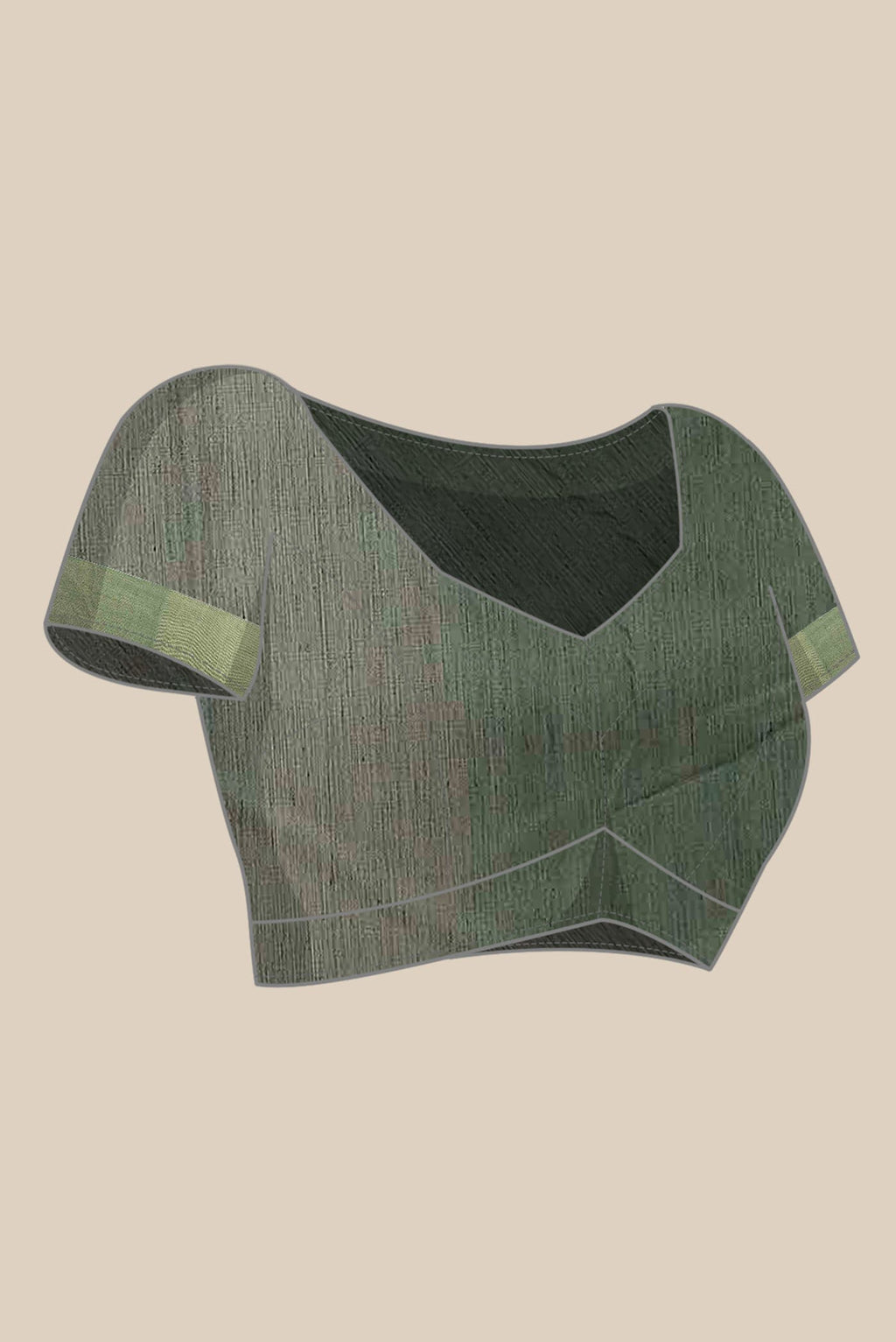 Green Chanderi Silk Cotton Saree