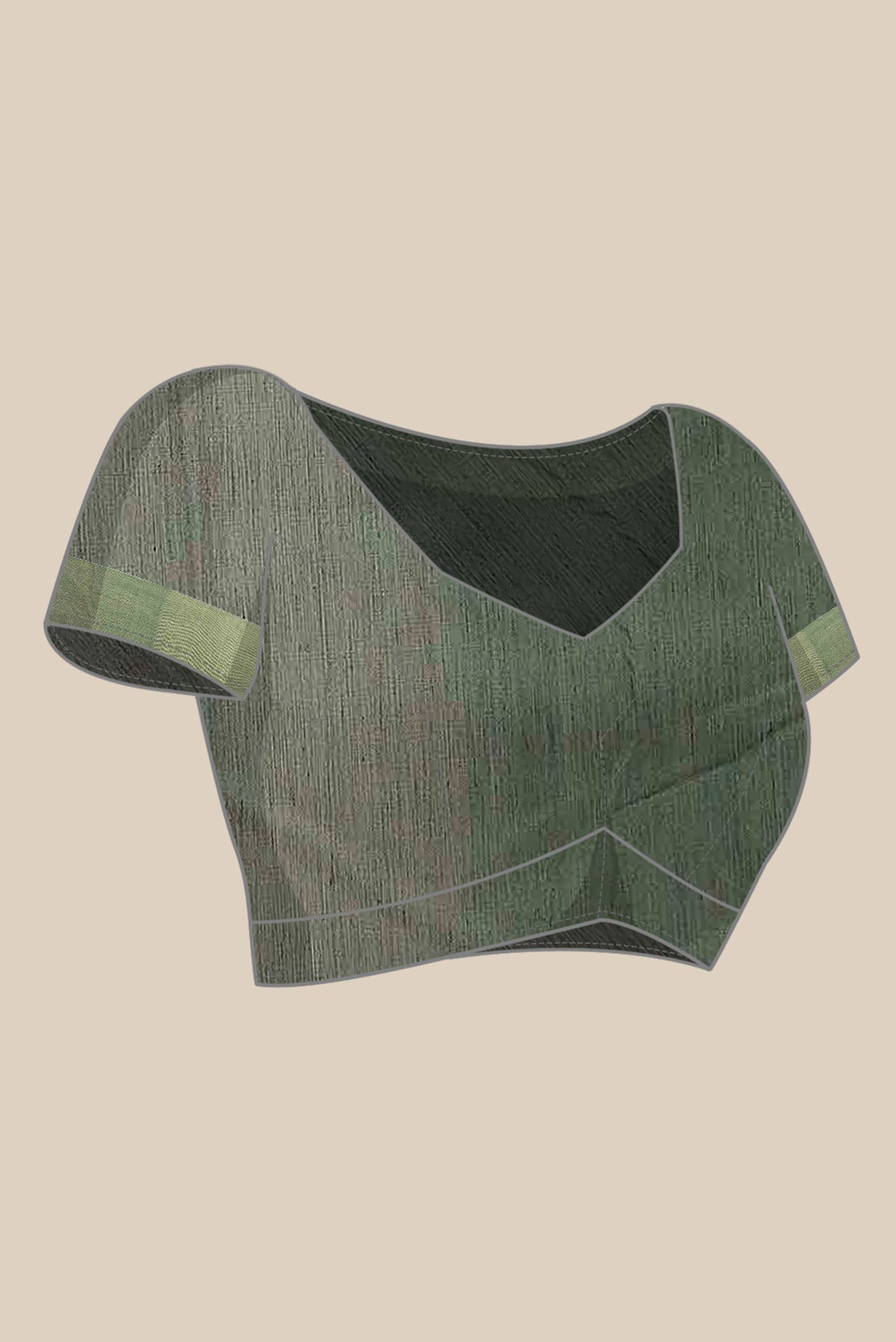 Green Chanderi Silk Cotton Saree