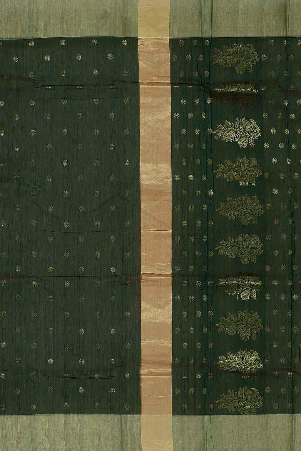 Green Chanderi Silk Cotton Saree