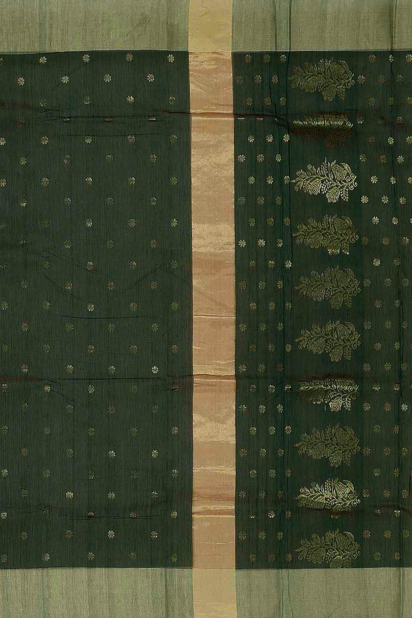 Green Chanderi Silk Cotton Saree