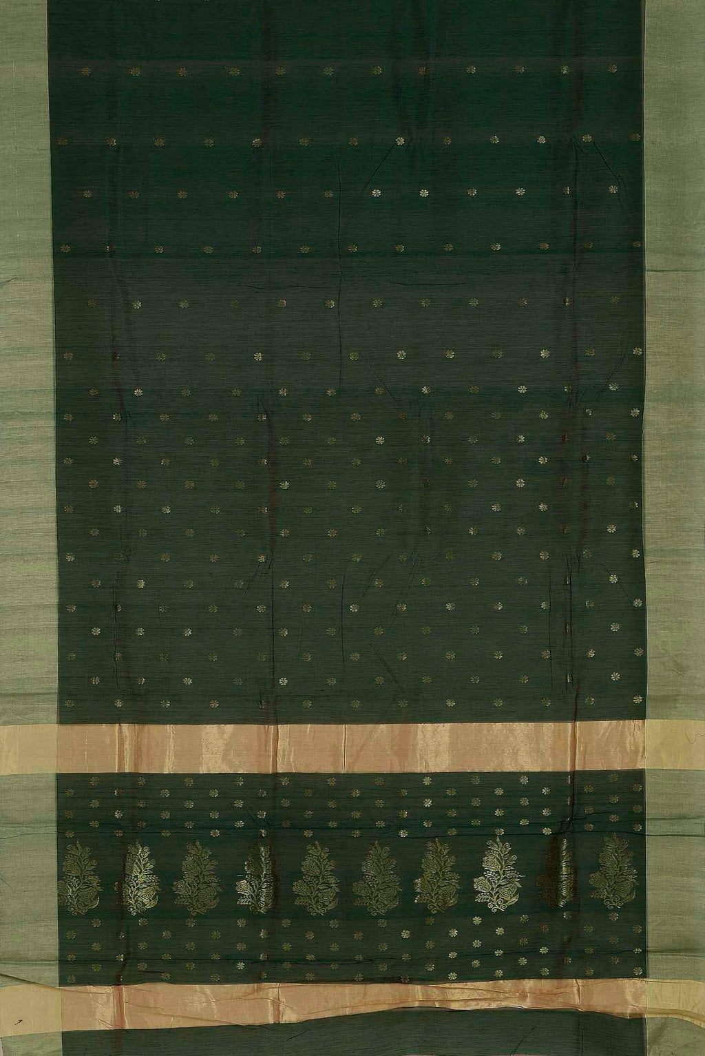 Green Chanderi Silk Cotton Saree