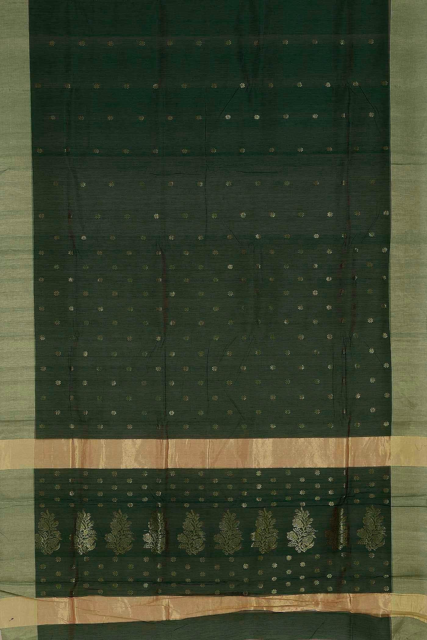 Green Chanderi Silk Cotton Saree