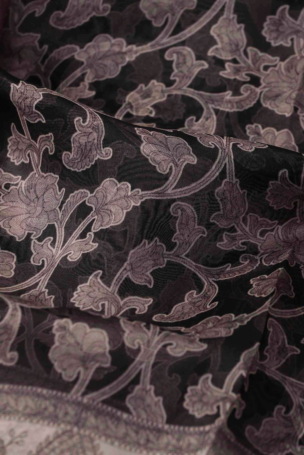 Black Organza Silk Saree