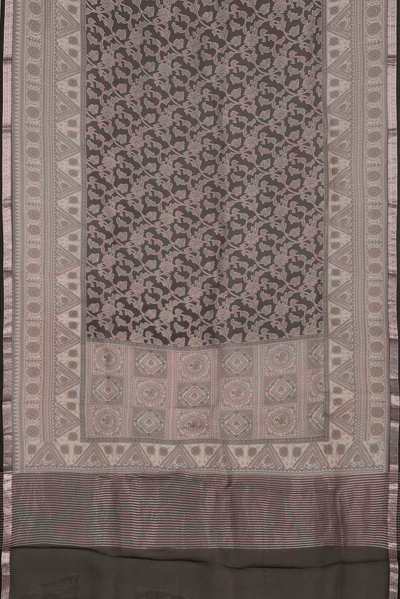 Black Organza Silk Saree