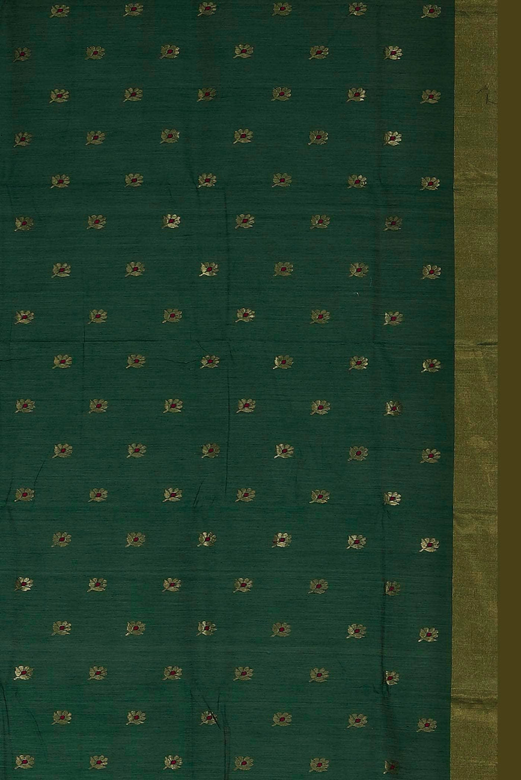 Green Chanderi Silk Cotton Saree