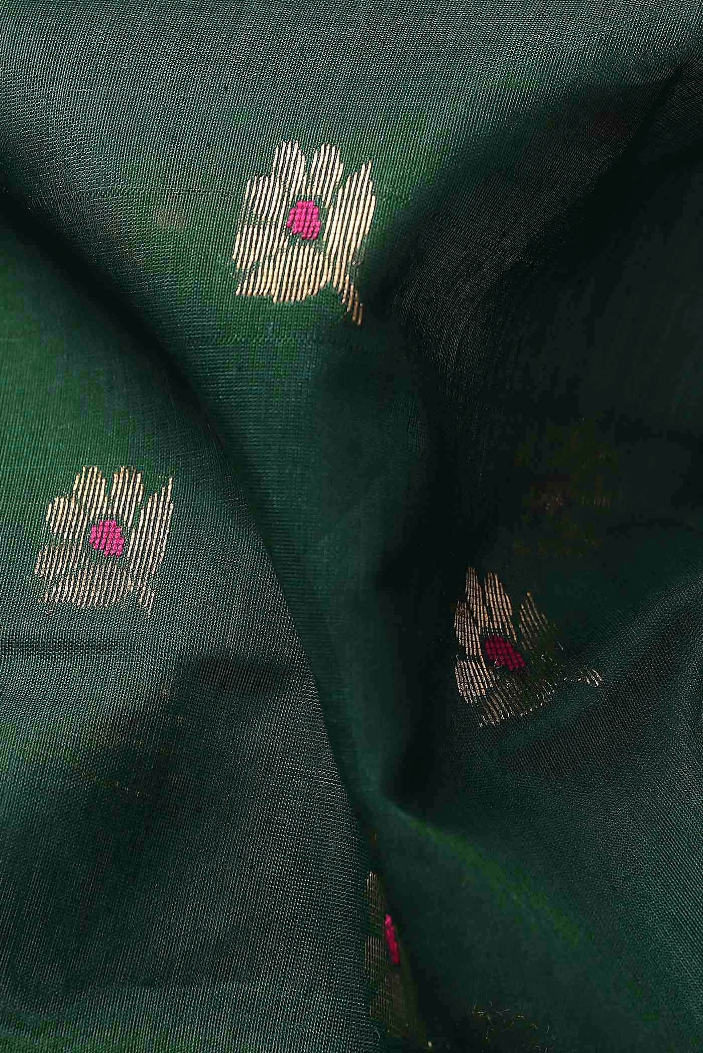 Green Chanderi Silk Cotton Saree