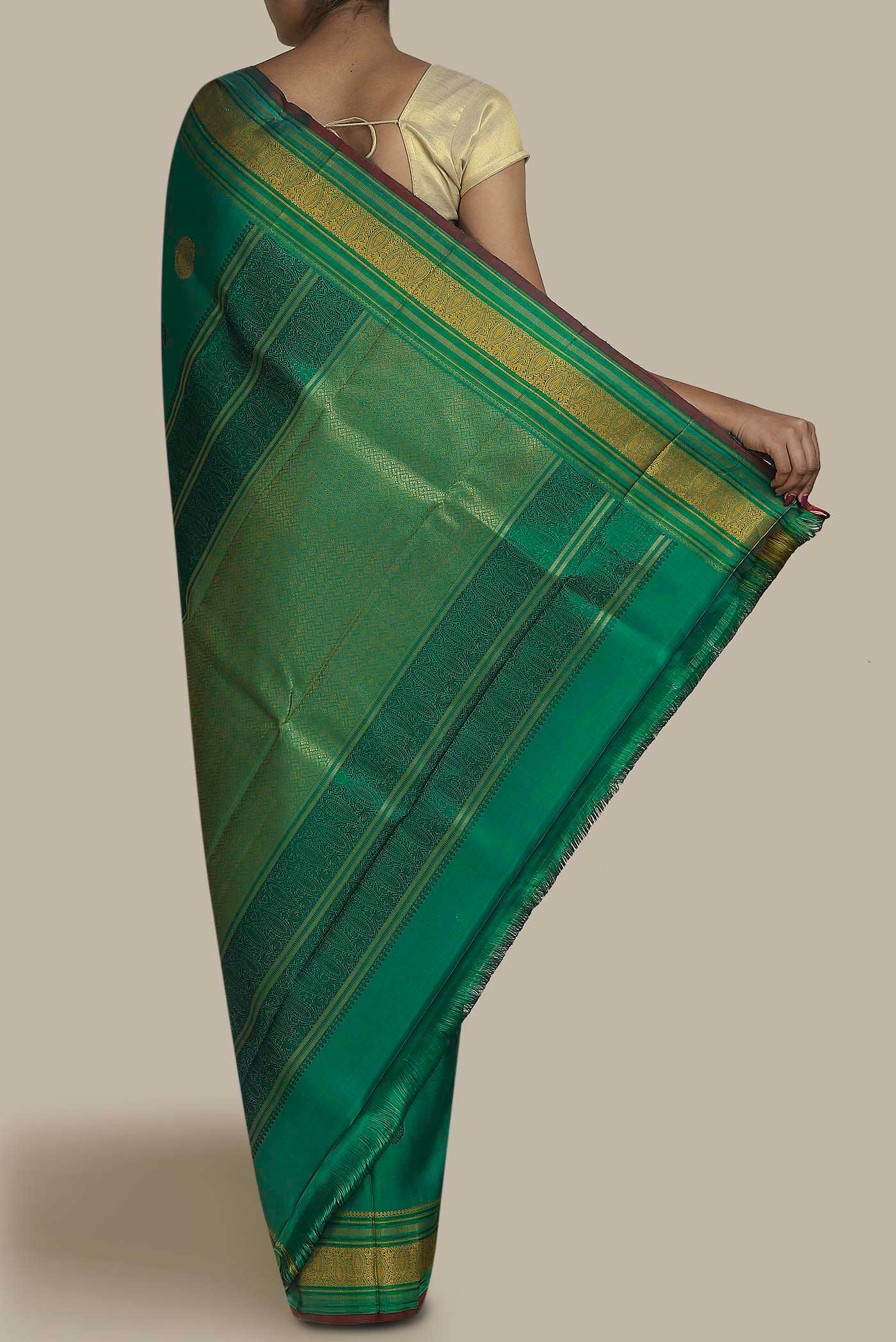 Grey Kanchipuram Silk Saree