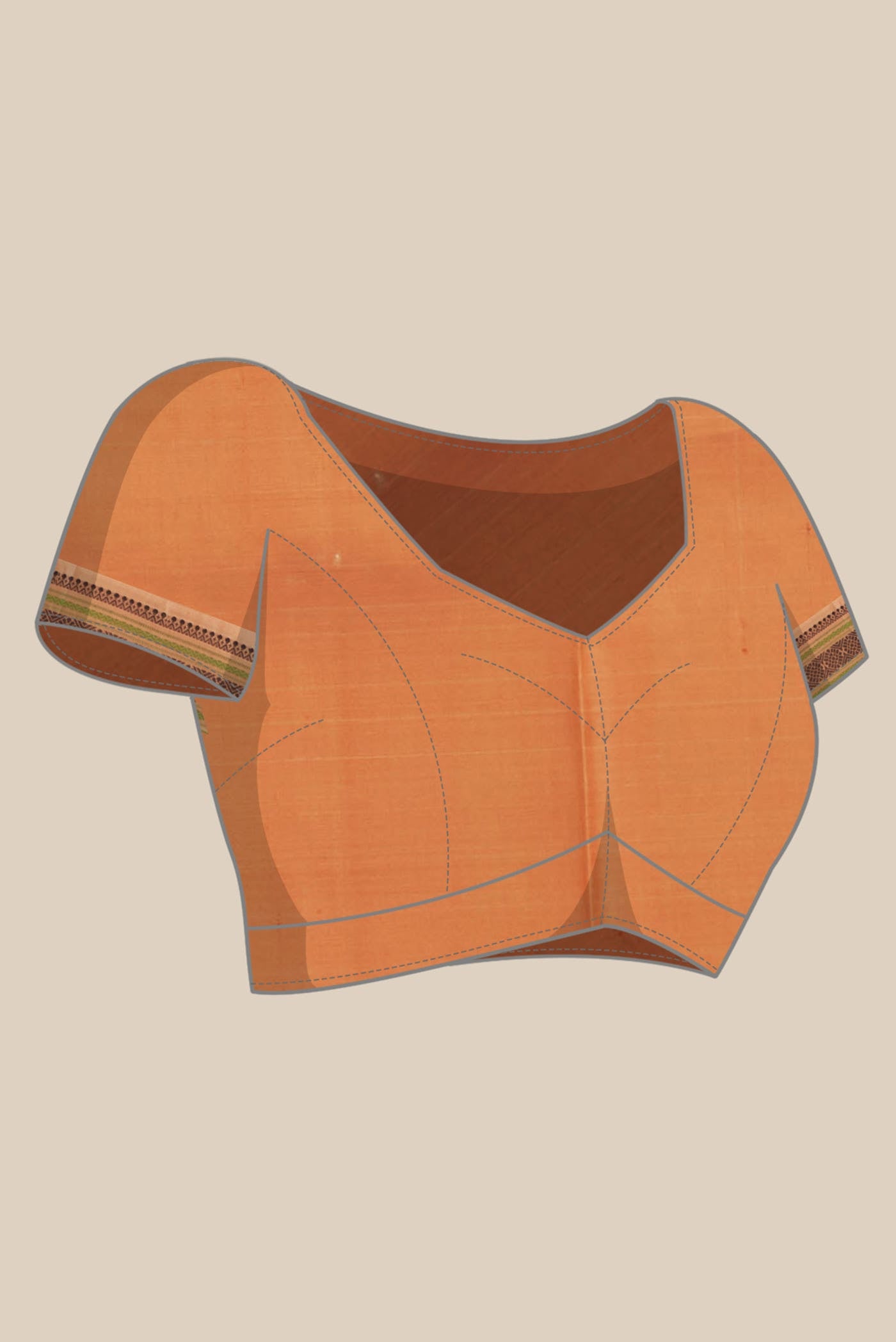 Rust Tussar Silk Saree