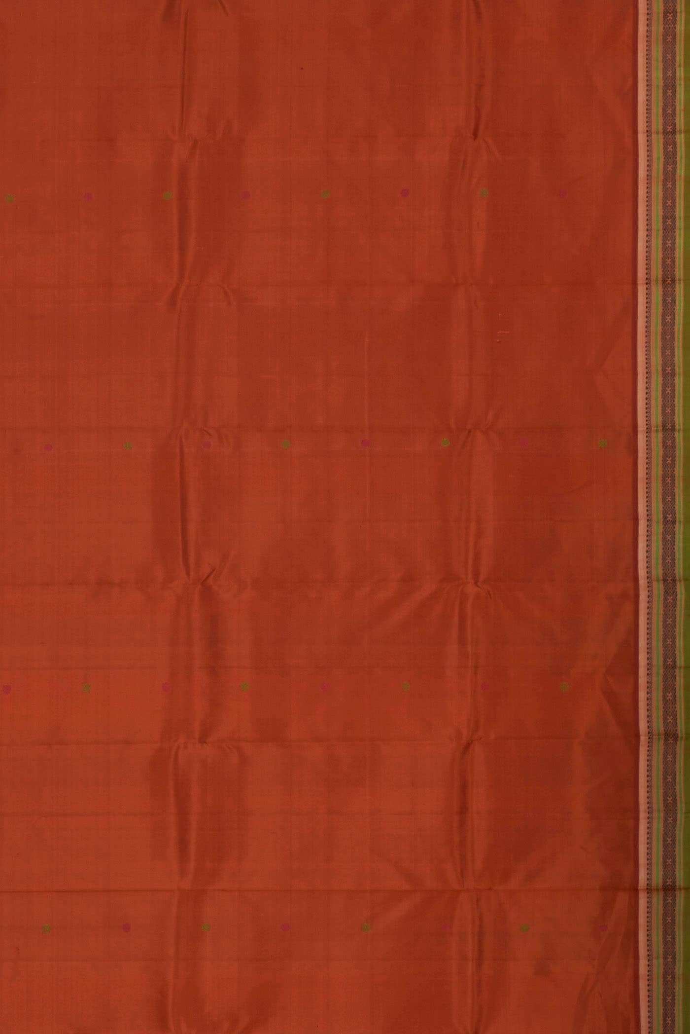 Rust Tussar Silk Saree