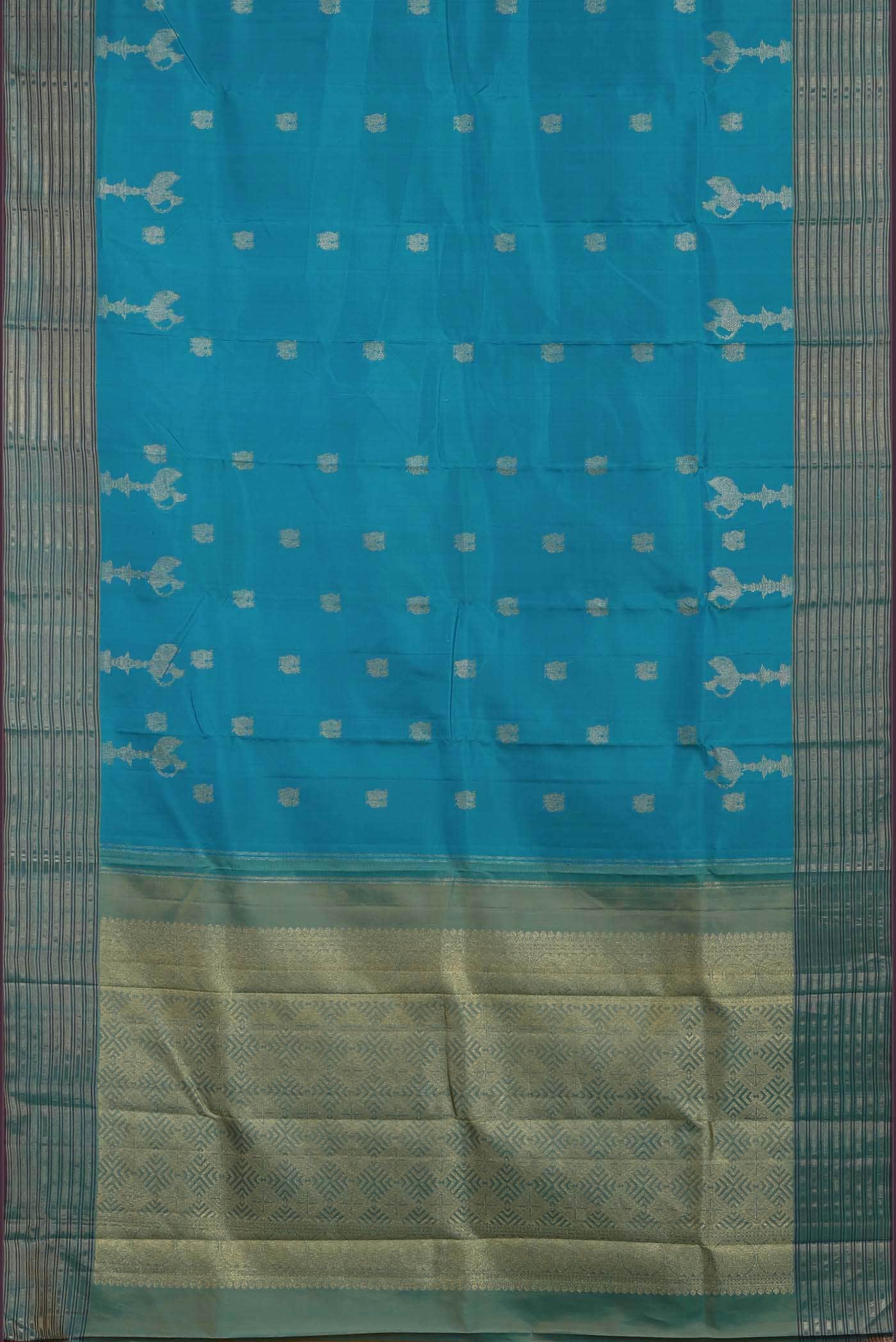 Blue Kanchipuram Silk Saree
