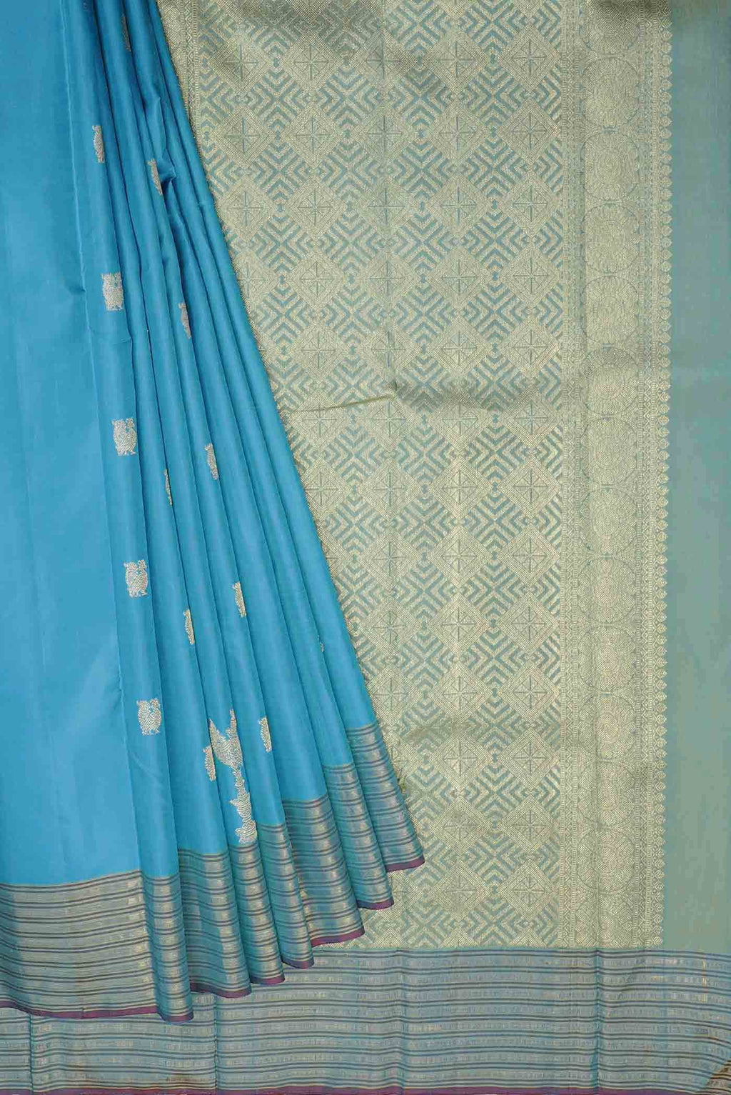 Blue Kanchipuram Silk Saree