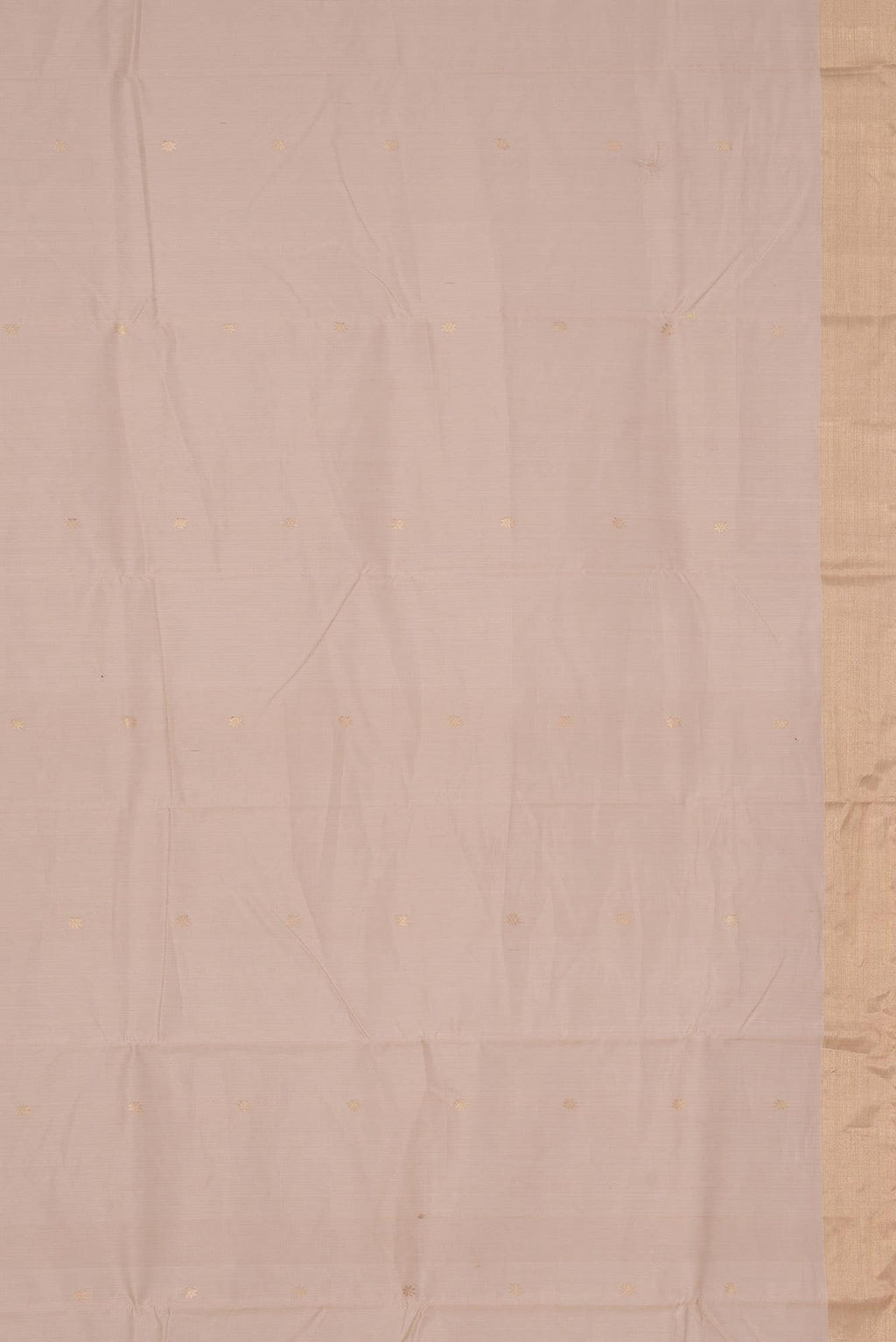 Beige Chanderi Silk Cotton Saree