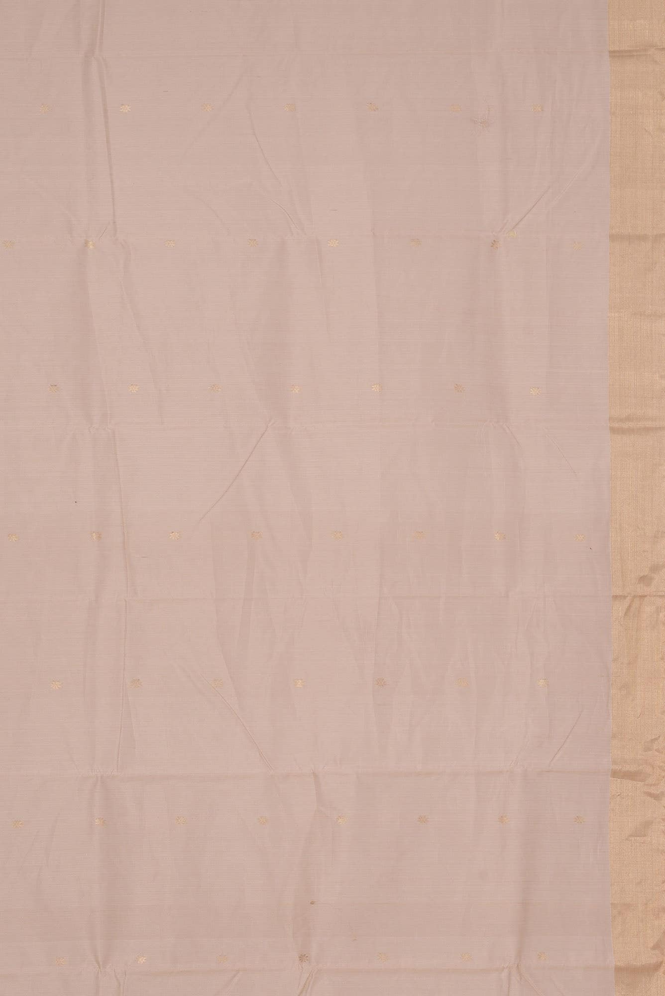 Beige Chanderi Silk Cotton Saree