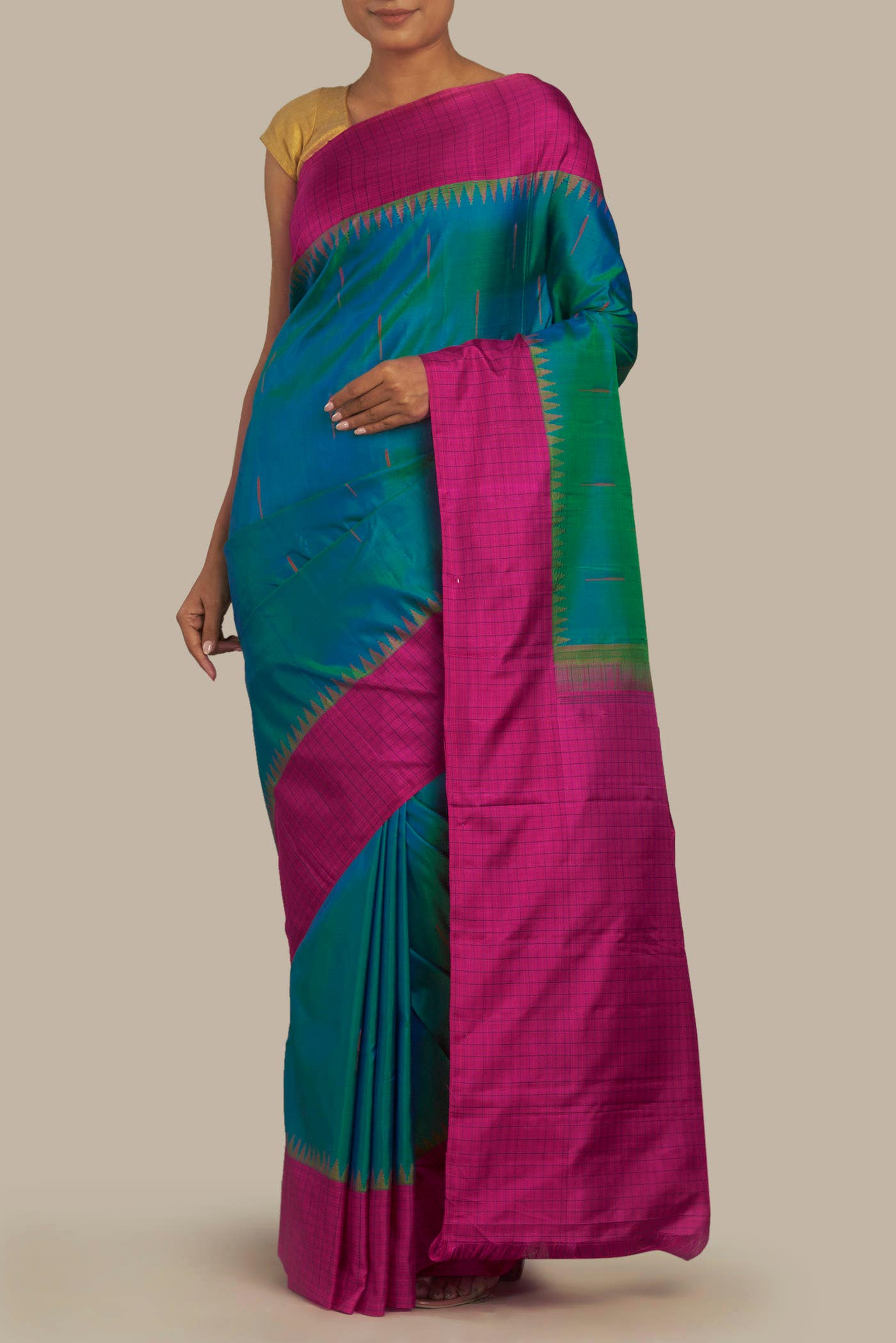 Blue Kanchipuram Silk Saree